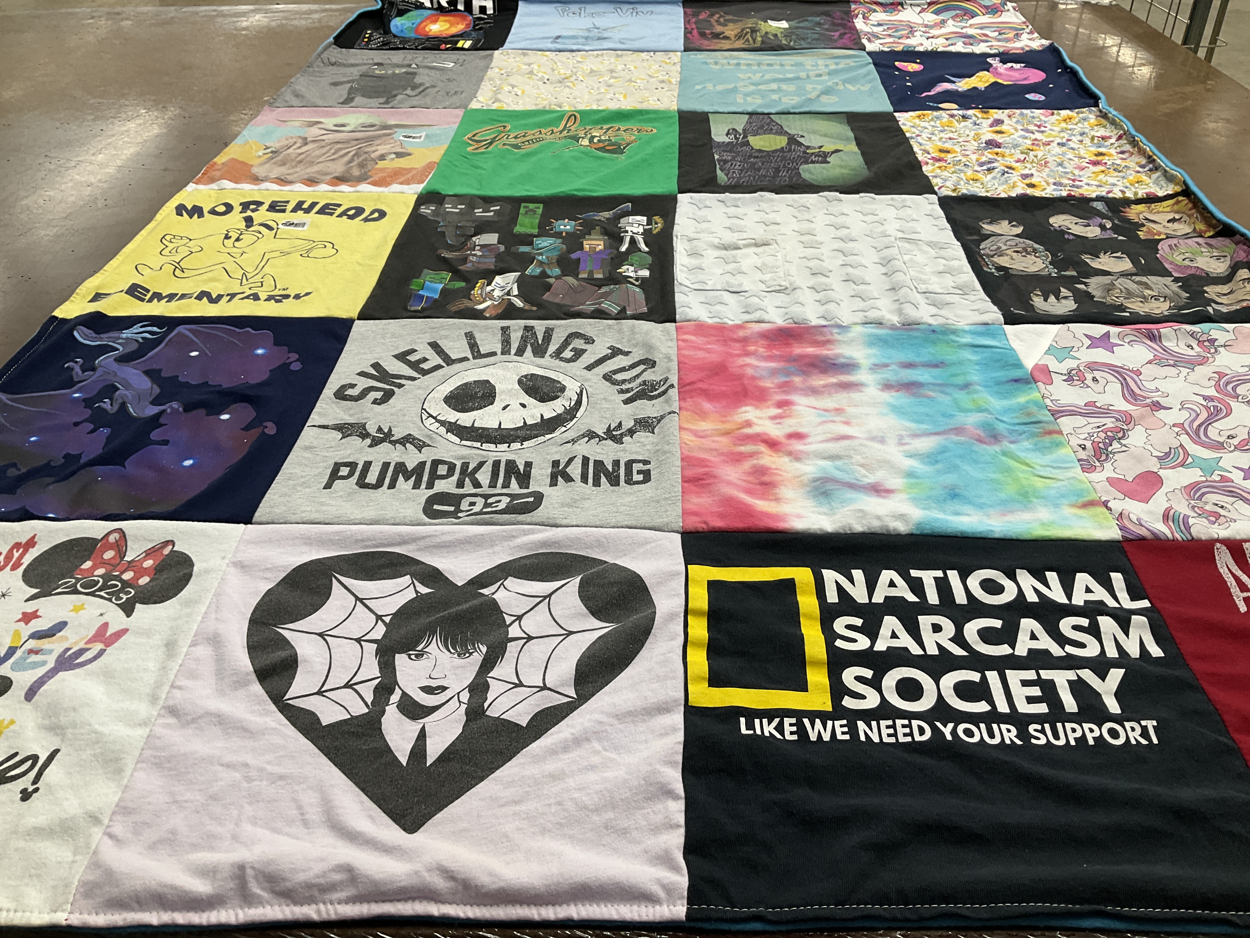 T-shirt quilt from morehead elementary school by Gwen from NC