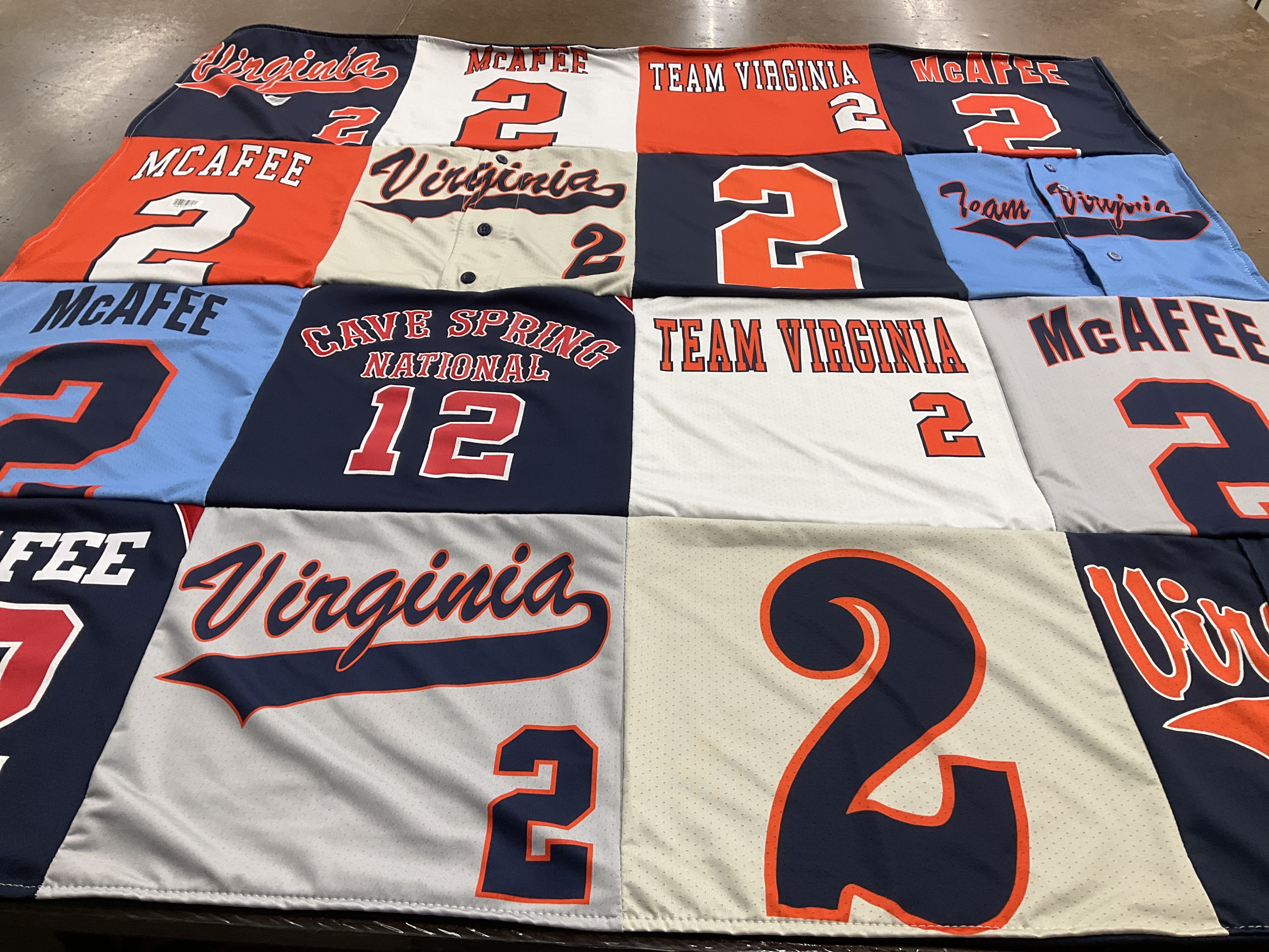 T-shirt quilt featuring team virginia by Christine from VA