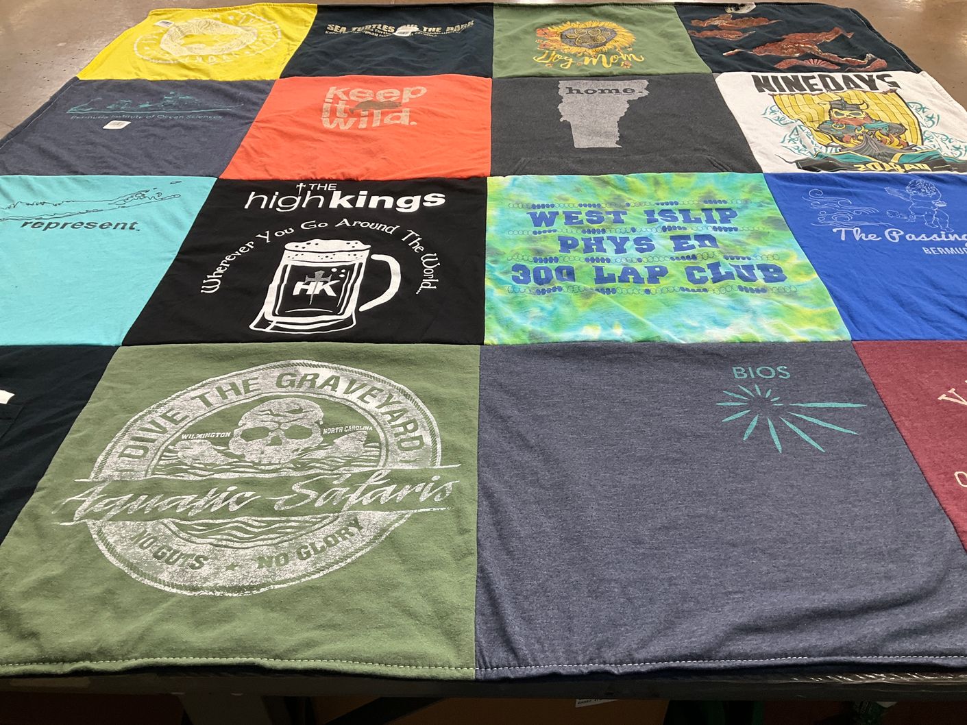 T-shirt quilt from west islip high school by Lauren from NY