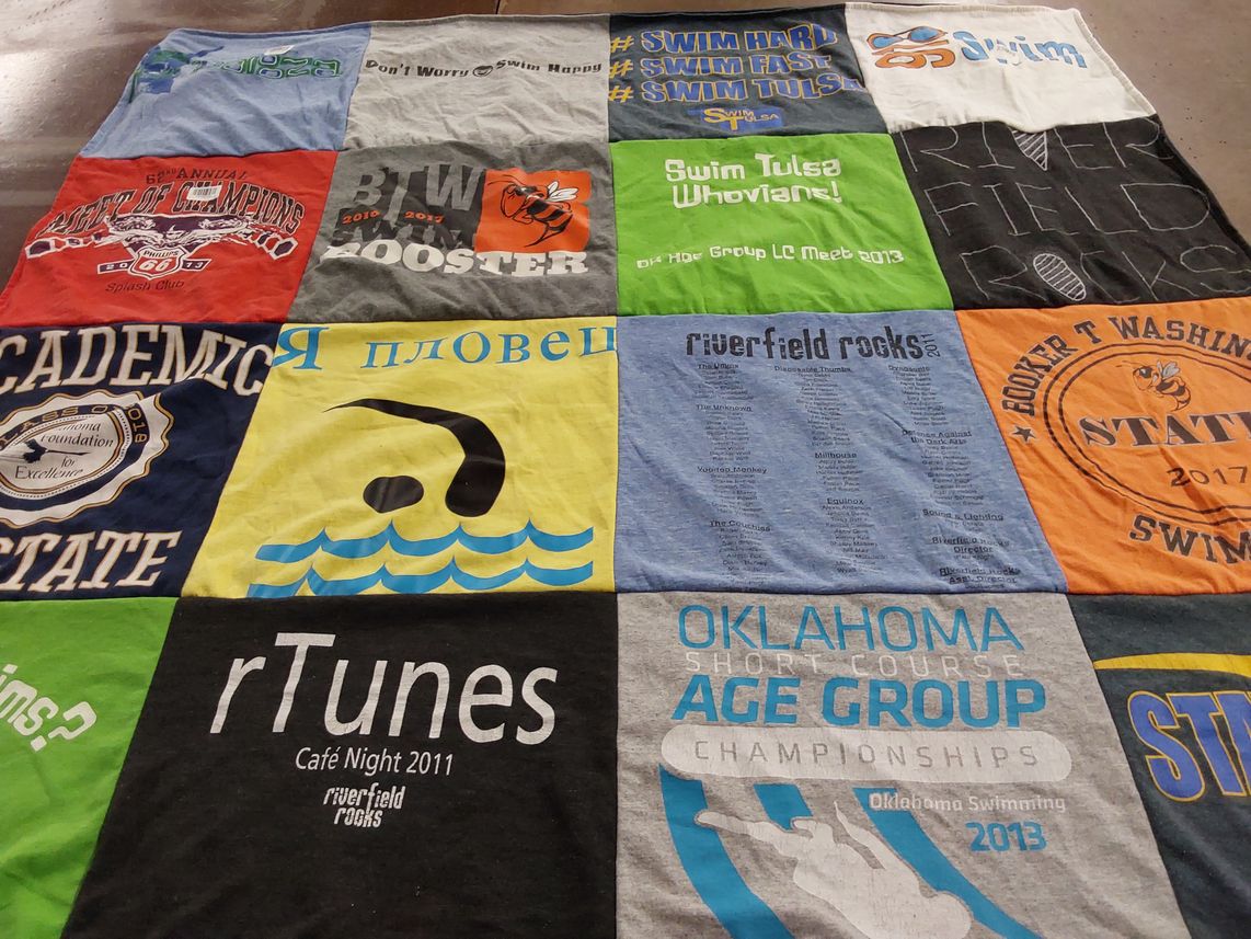 T-shirt quilt from booker t washington high school, riverfield academy by Cassie from MA