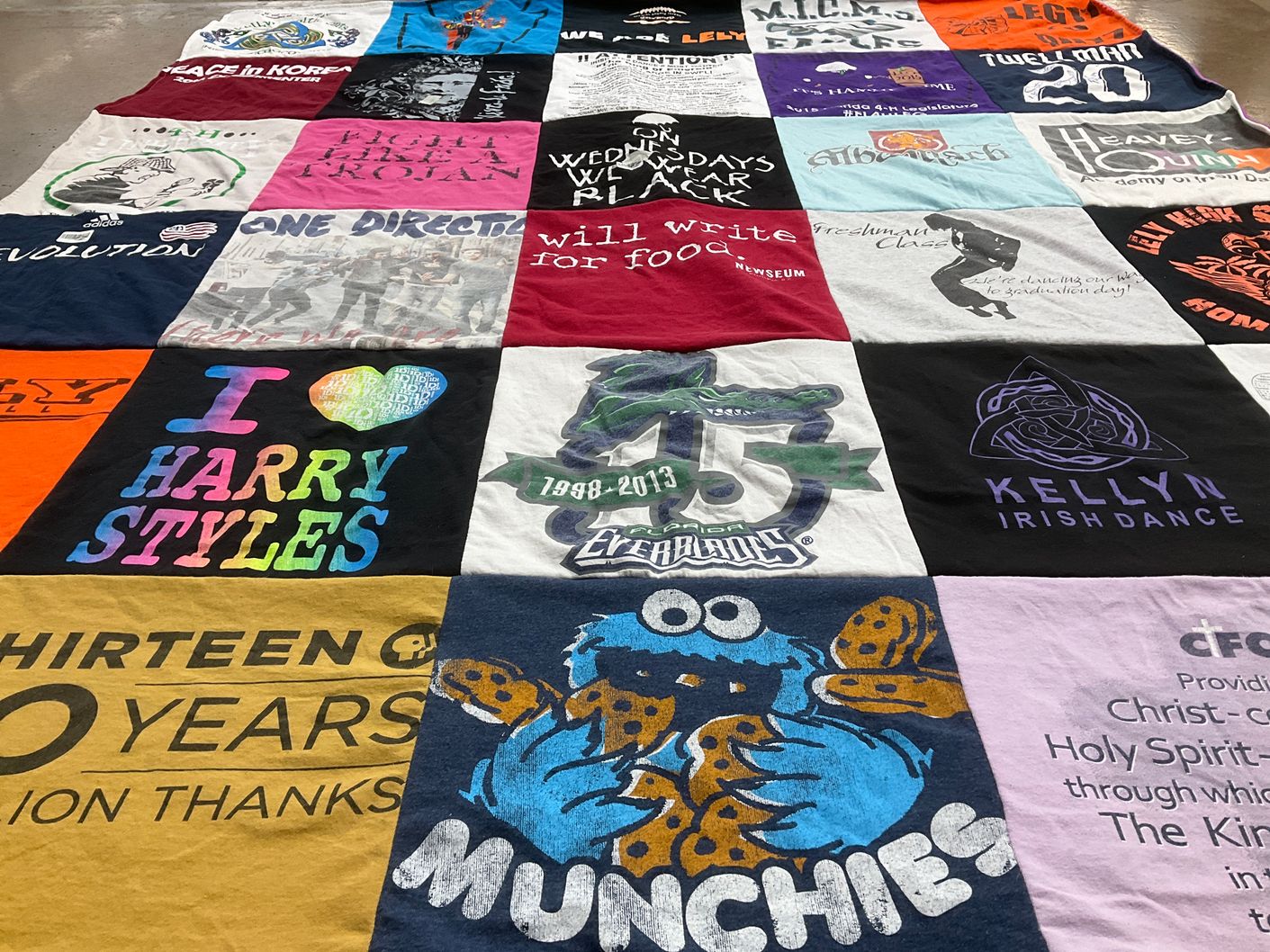 T-shirt quilt featuring everglades high school by Erika from FL
