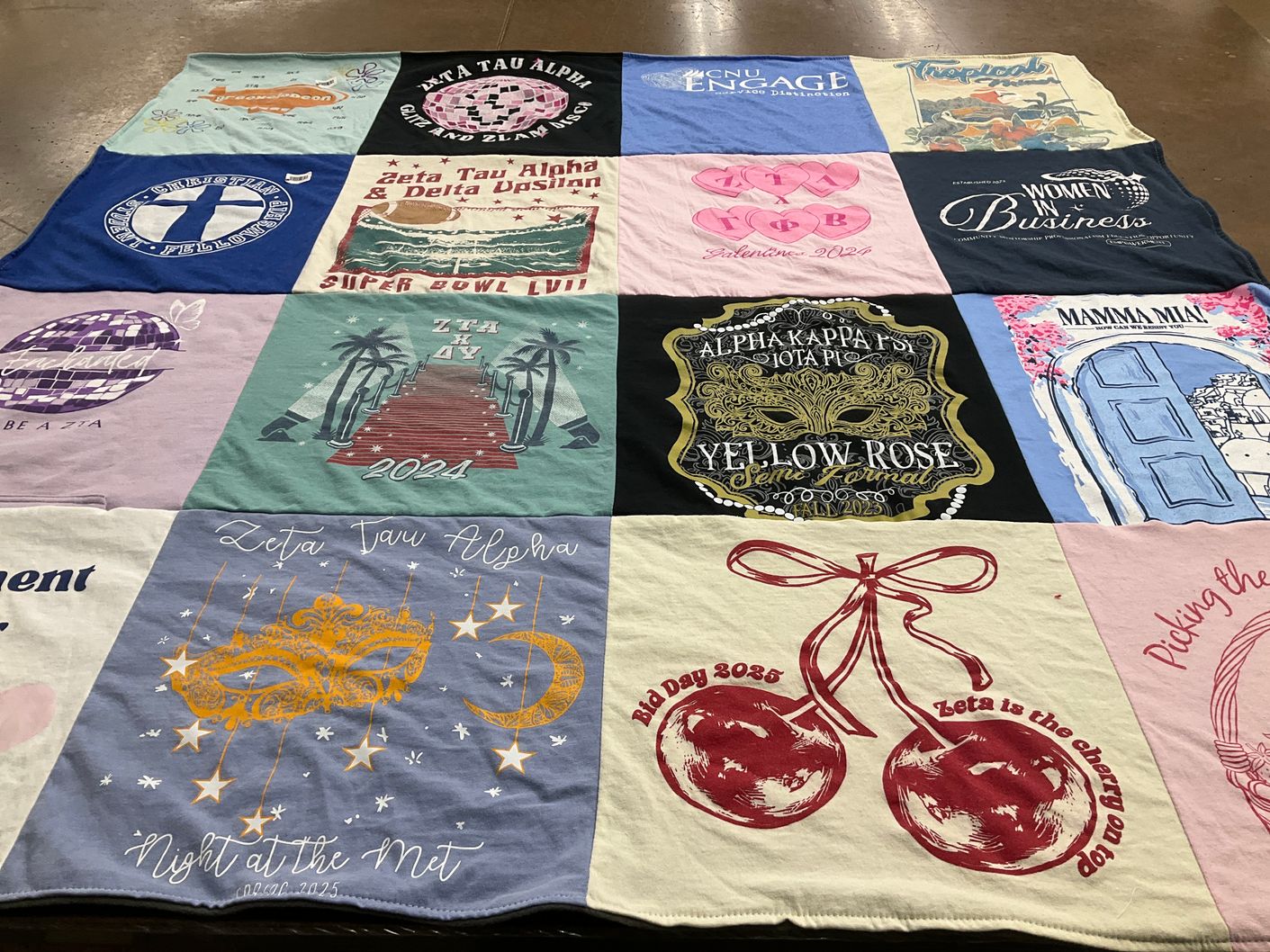 T-shirt quilt from christopher newport university by Brittney from VA