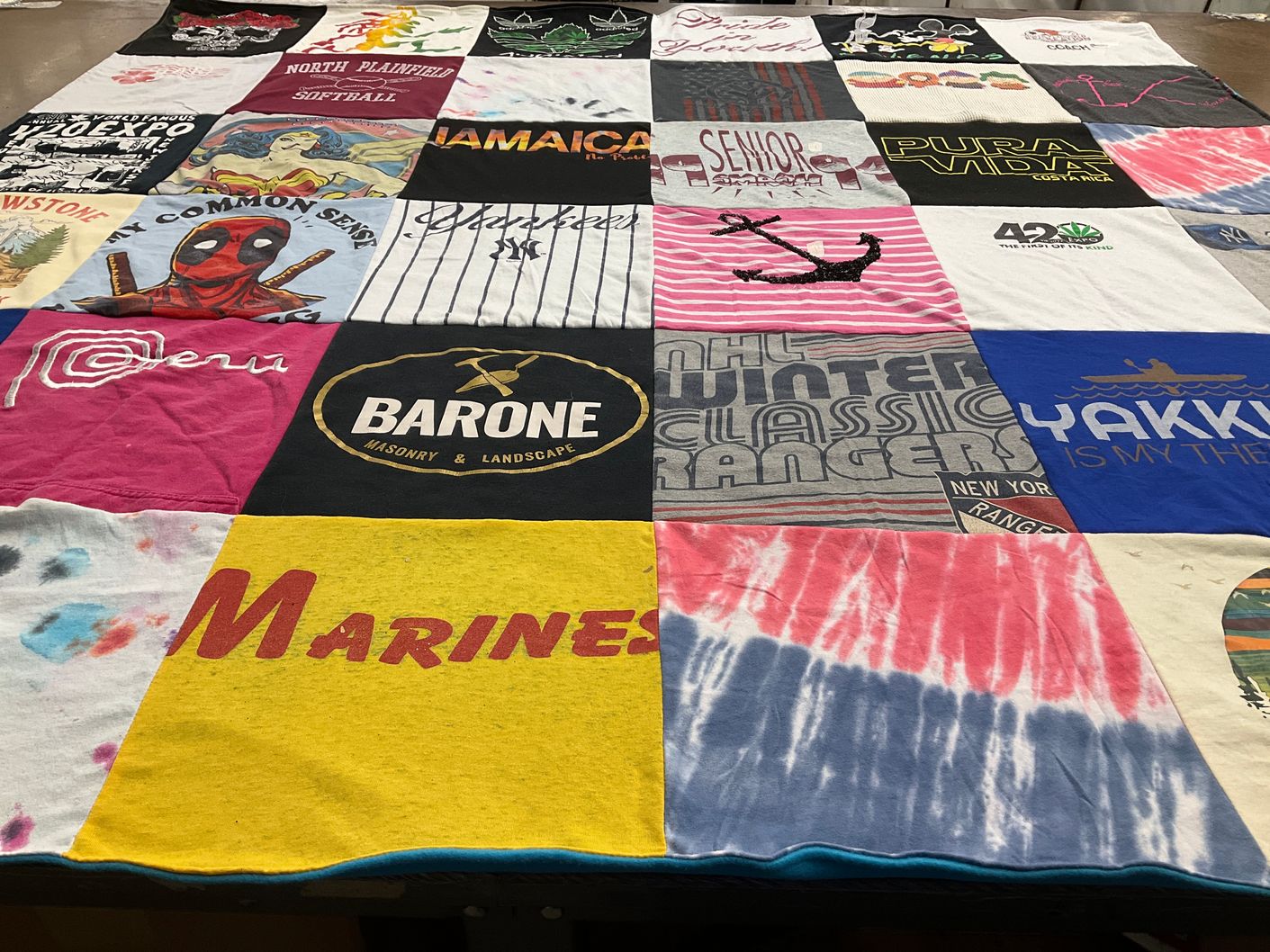 T-shirt quilt featuring new york rangers by Amy from FL