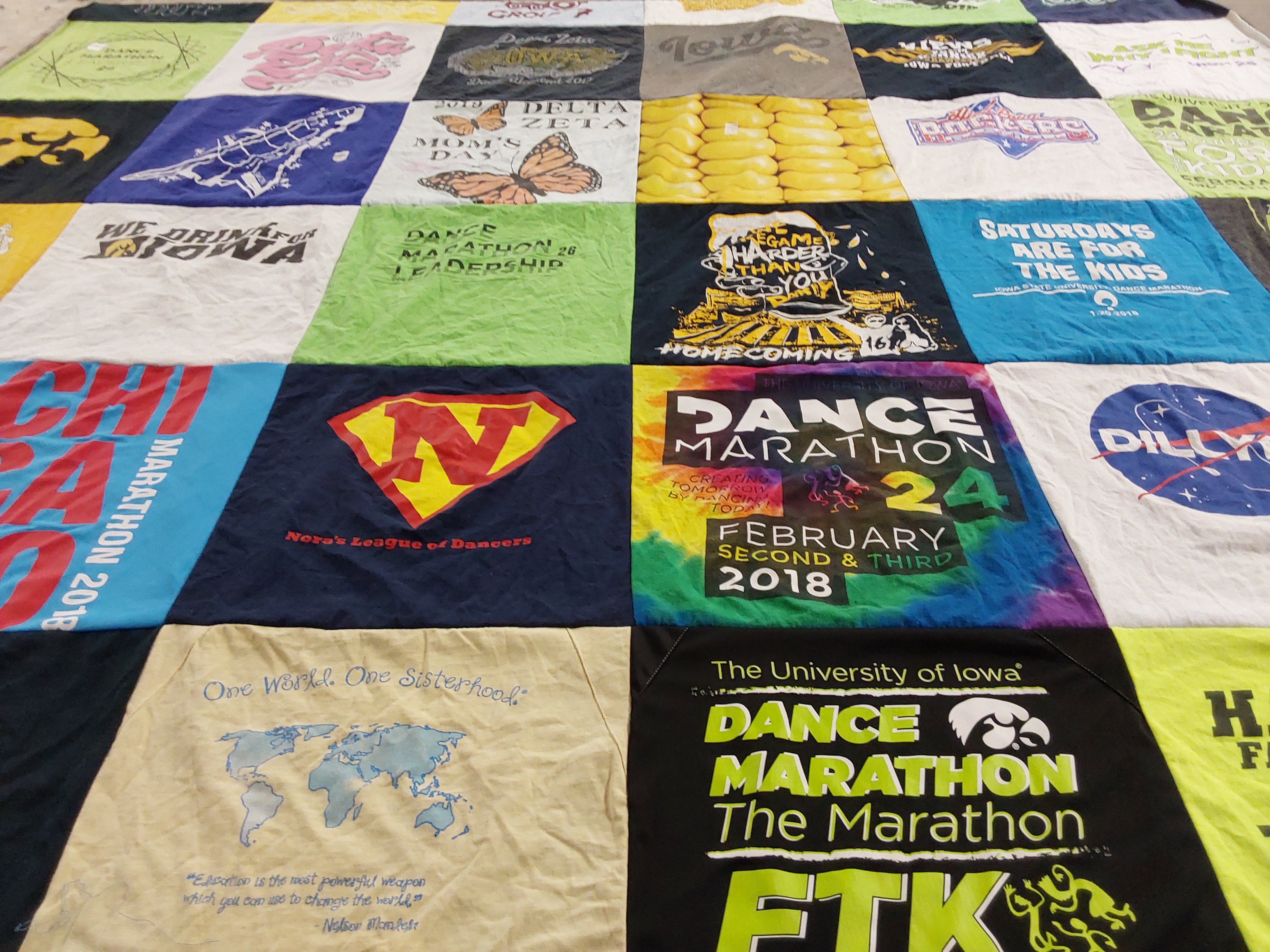 T-shirt quilt from university of iowa by Cassie from IL