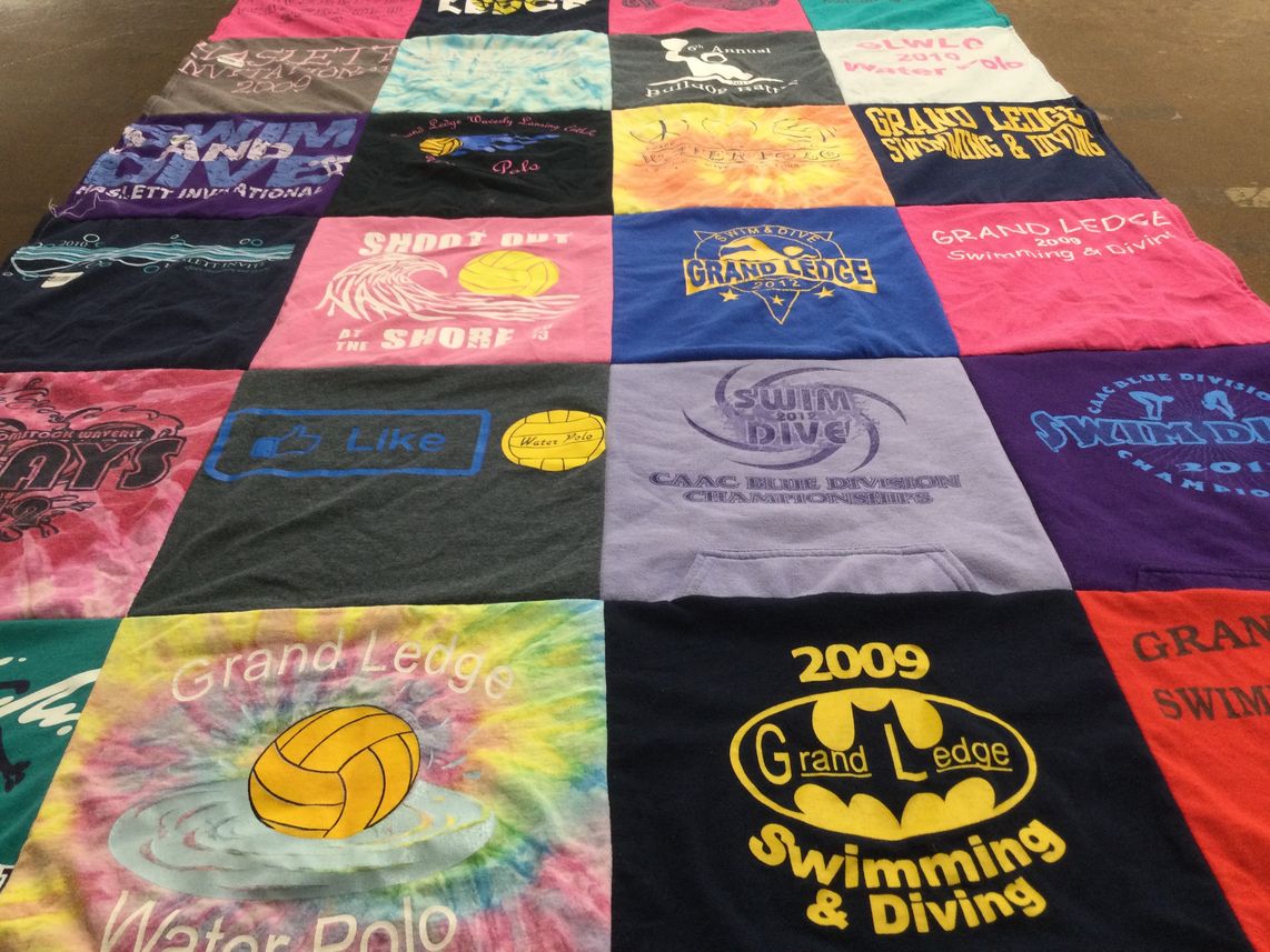 T-shirt quilt from grand ledge high school by Marisol from MI