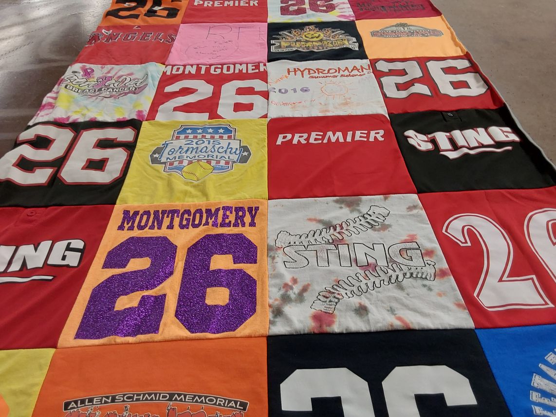 T-shirt quilt featuring sting by Patti from OR