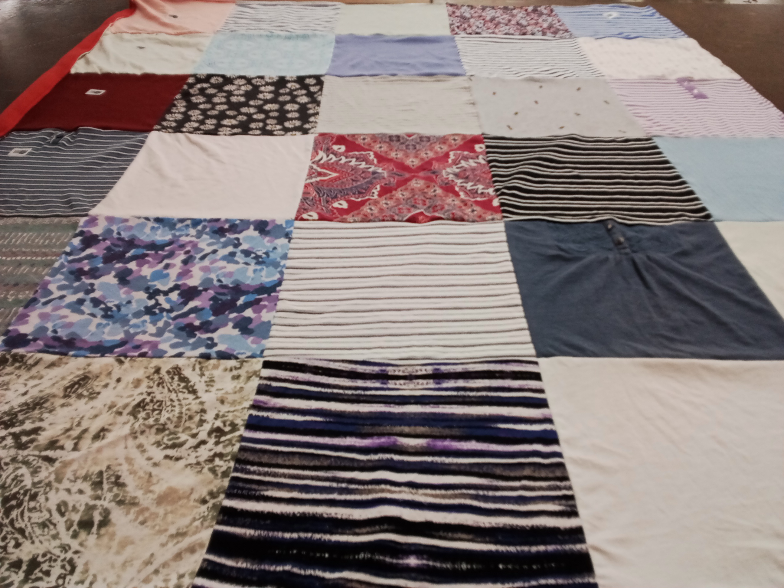 T-shirt quilt with textiles, crafting themes by Hal from KY