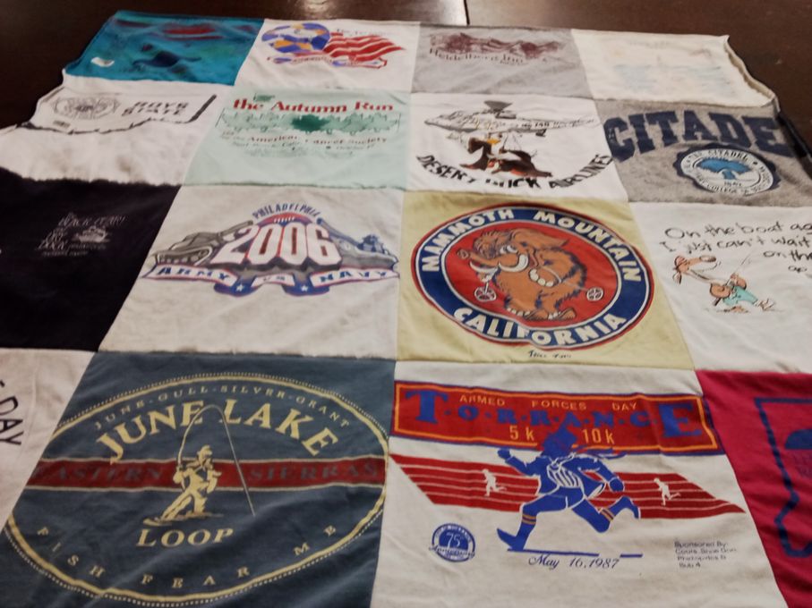 T-shirt quilt from the citadel by Karen from ME