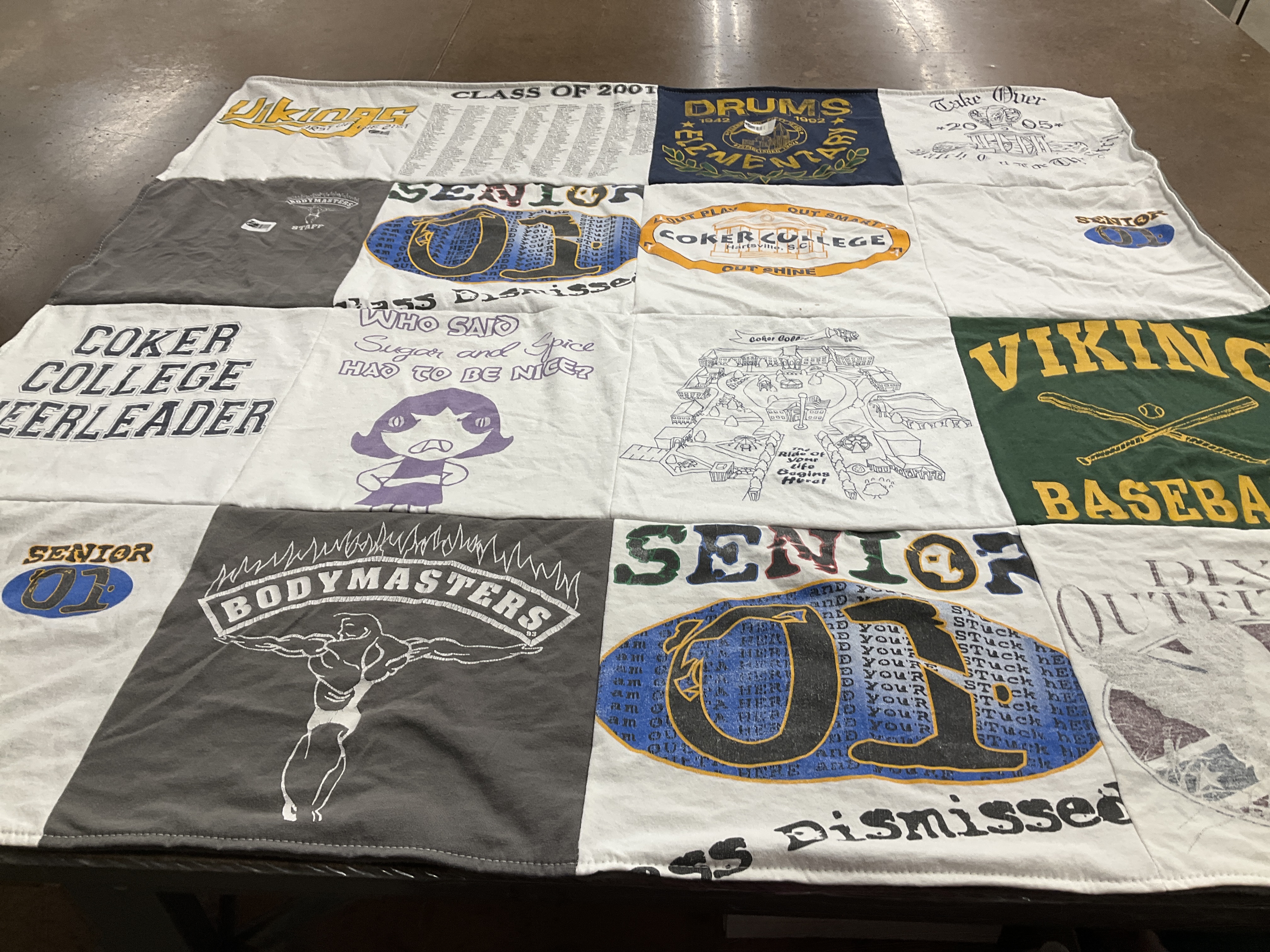 T-shirt quilt featuring vikings baseball by Krystle from SC