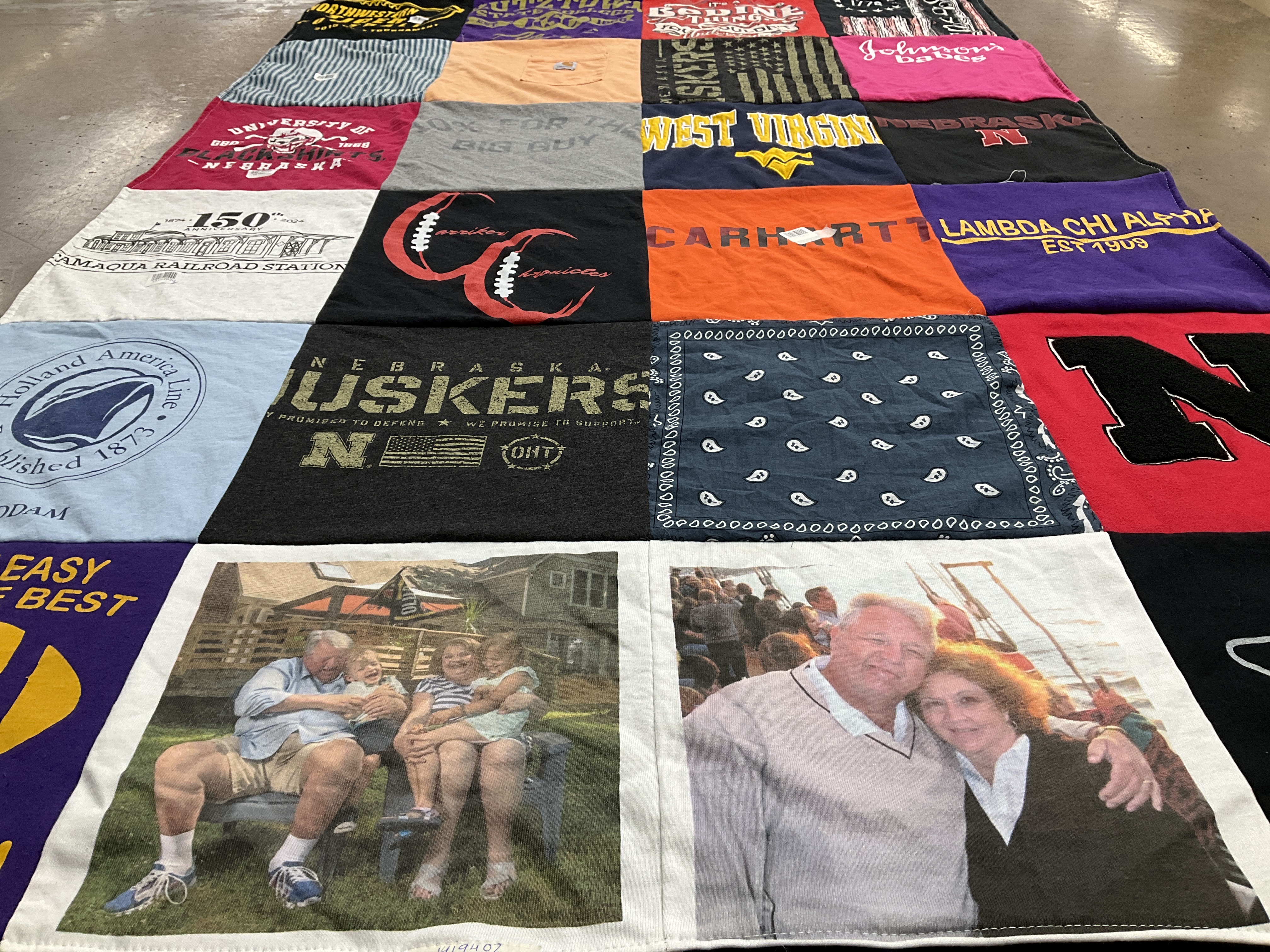 T-shirt quilt featuring nebraska huskers by Virginia from NJ
