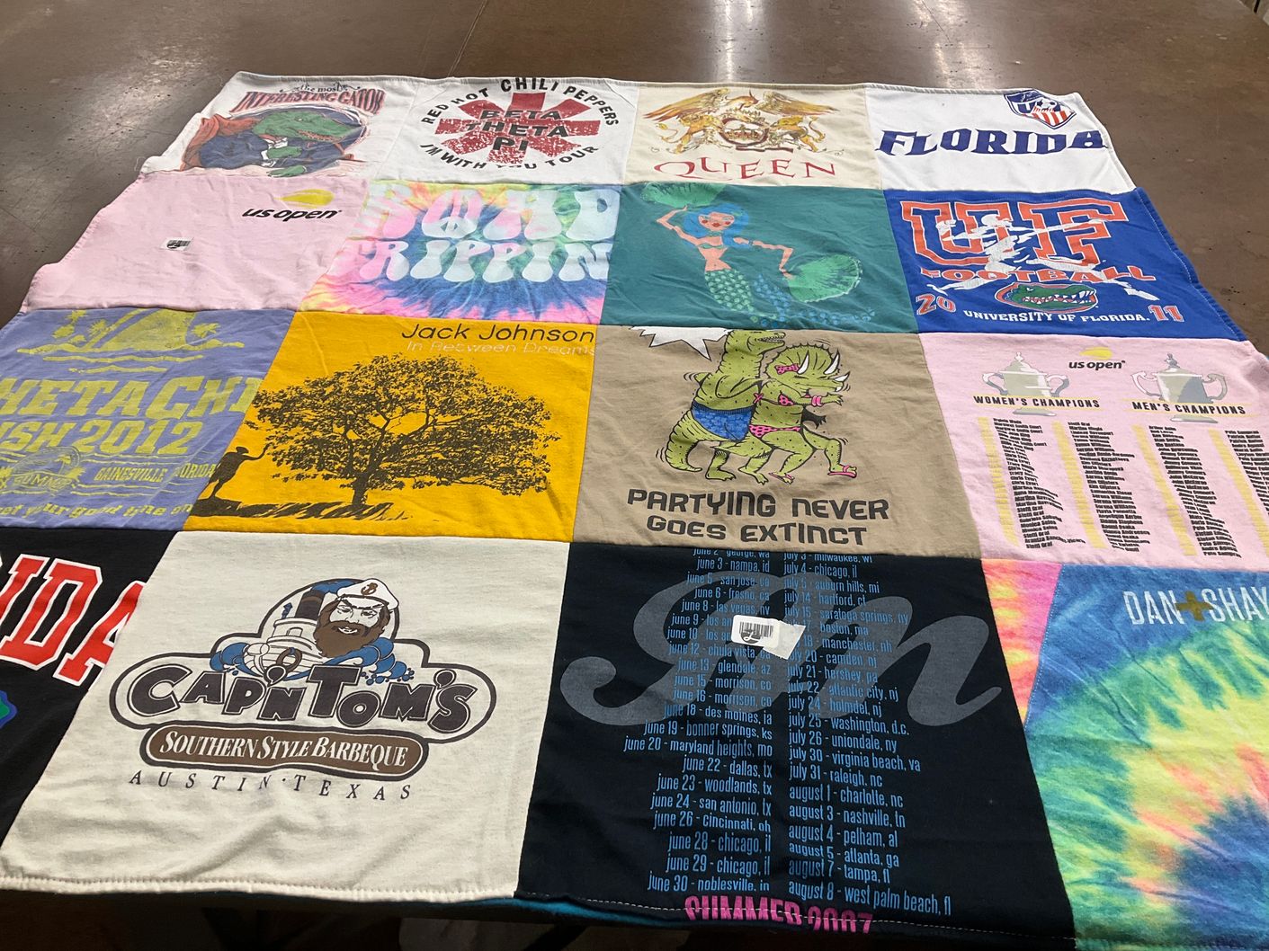 T-shirt quilt from university of florida by Lora from FL