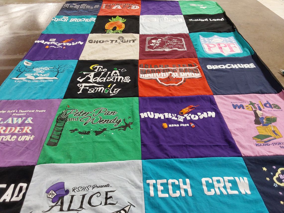 T-shirt quilt from roland-story high school by Kendra from IA