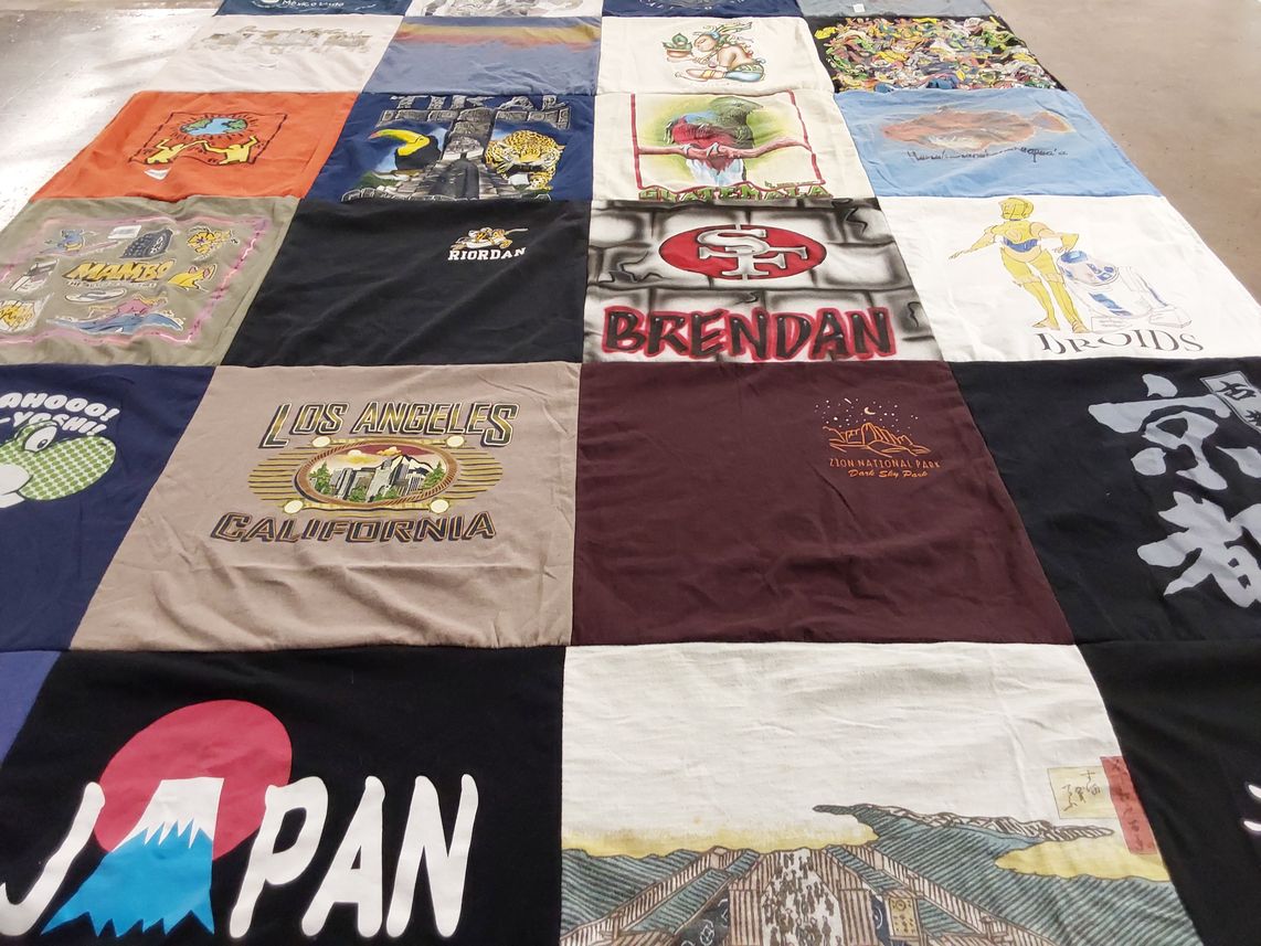 T-shirt quilt from riordan high school by RONALD from CA