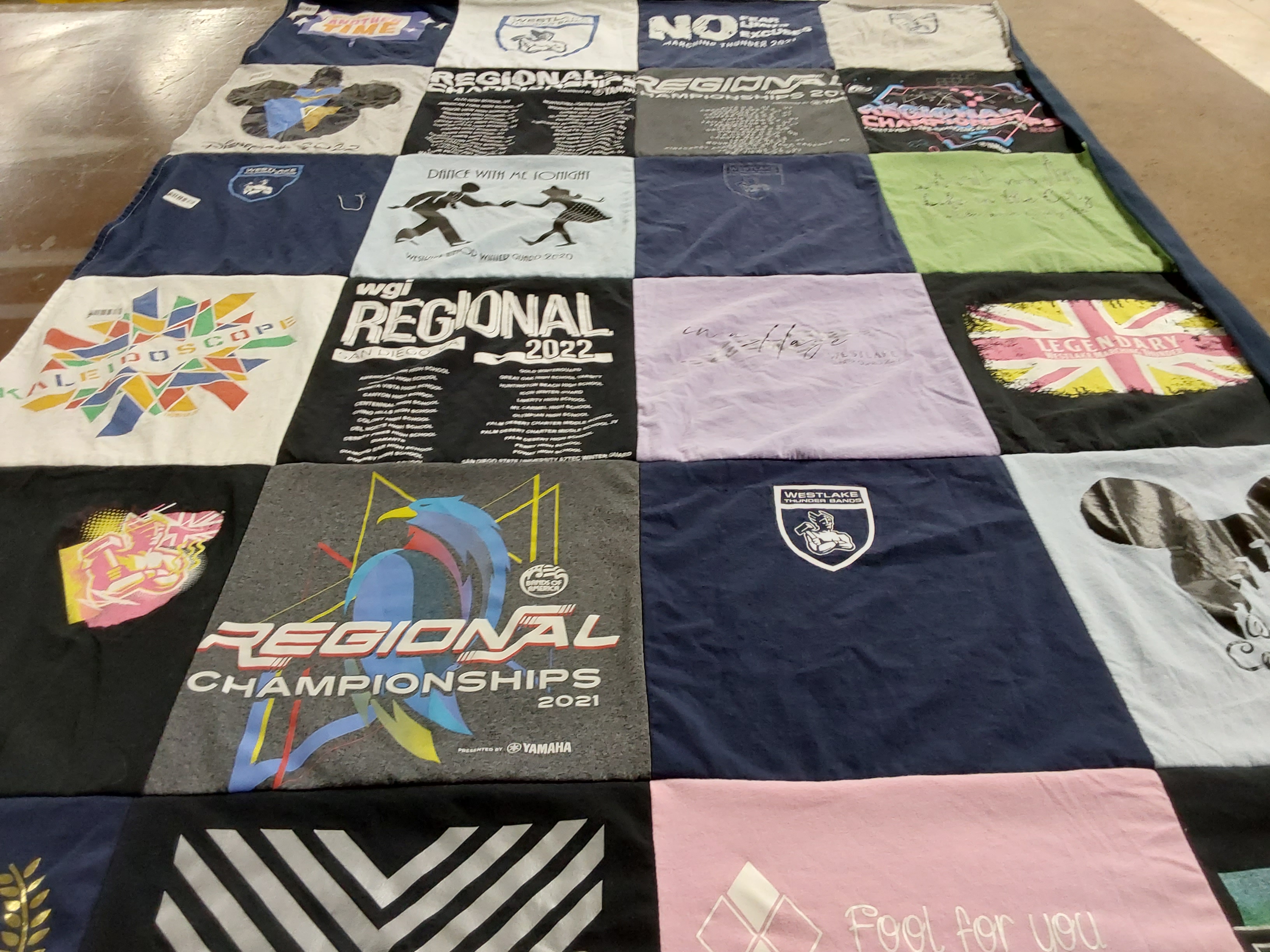T-shirt quilt featuring westlake high school by Annalisa from UT