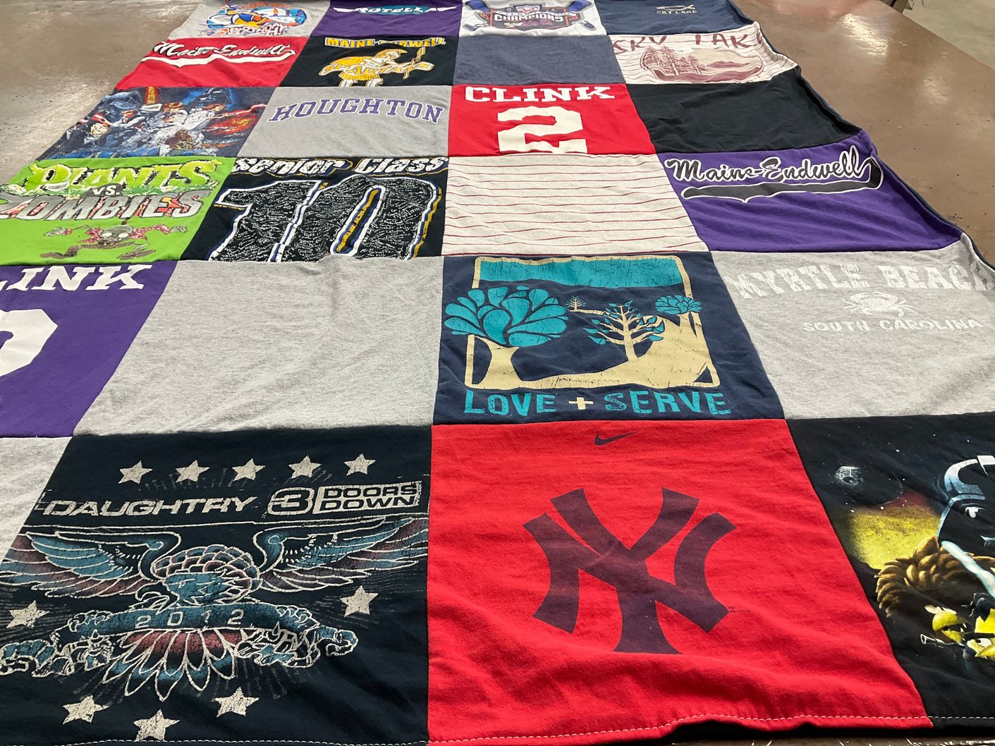 T-shirt quilt featuring new york yankees by Daniel from NY