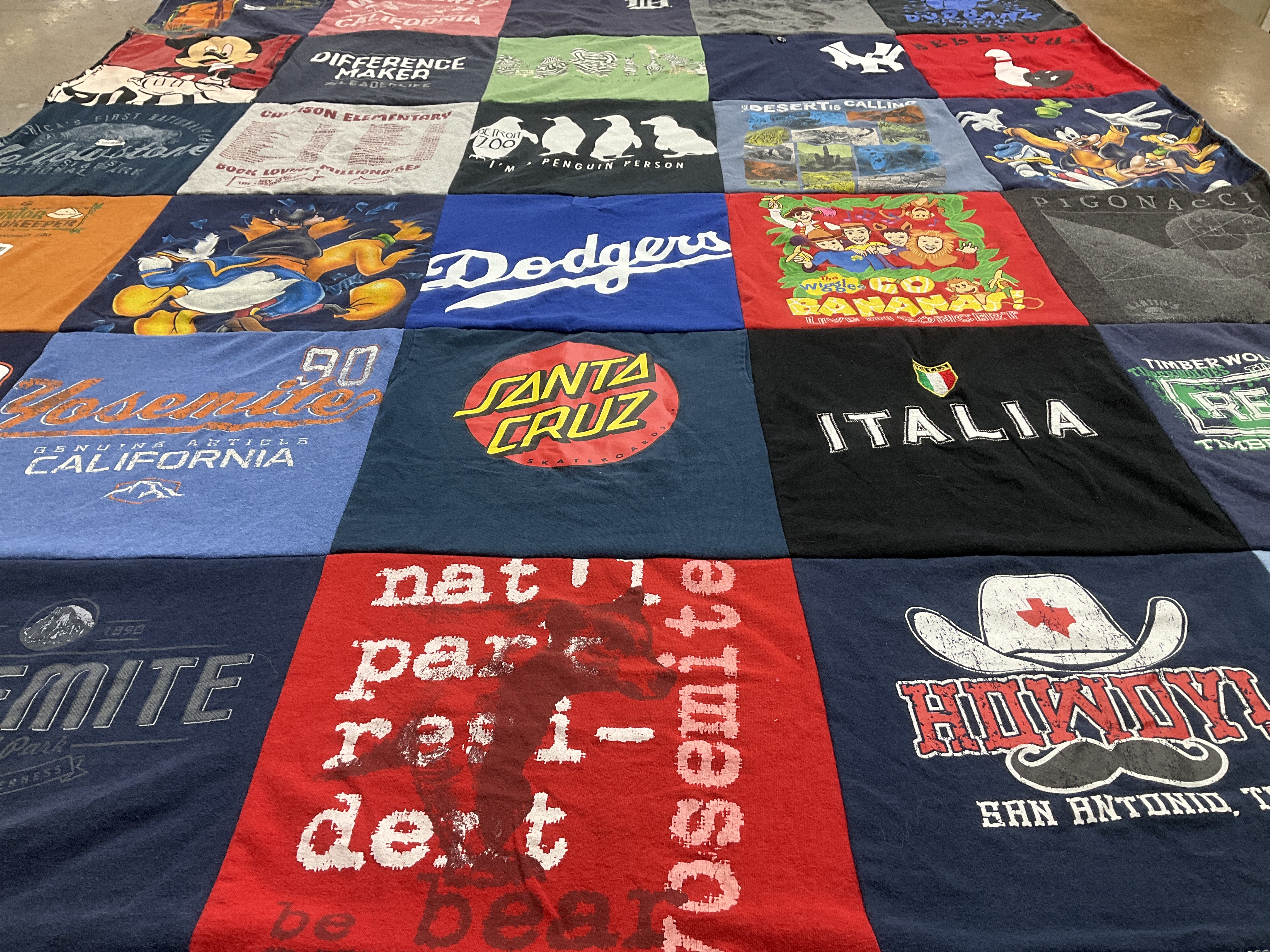 T-shirt quilt featuring dodgers, timberwolves by Melissa from CA