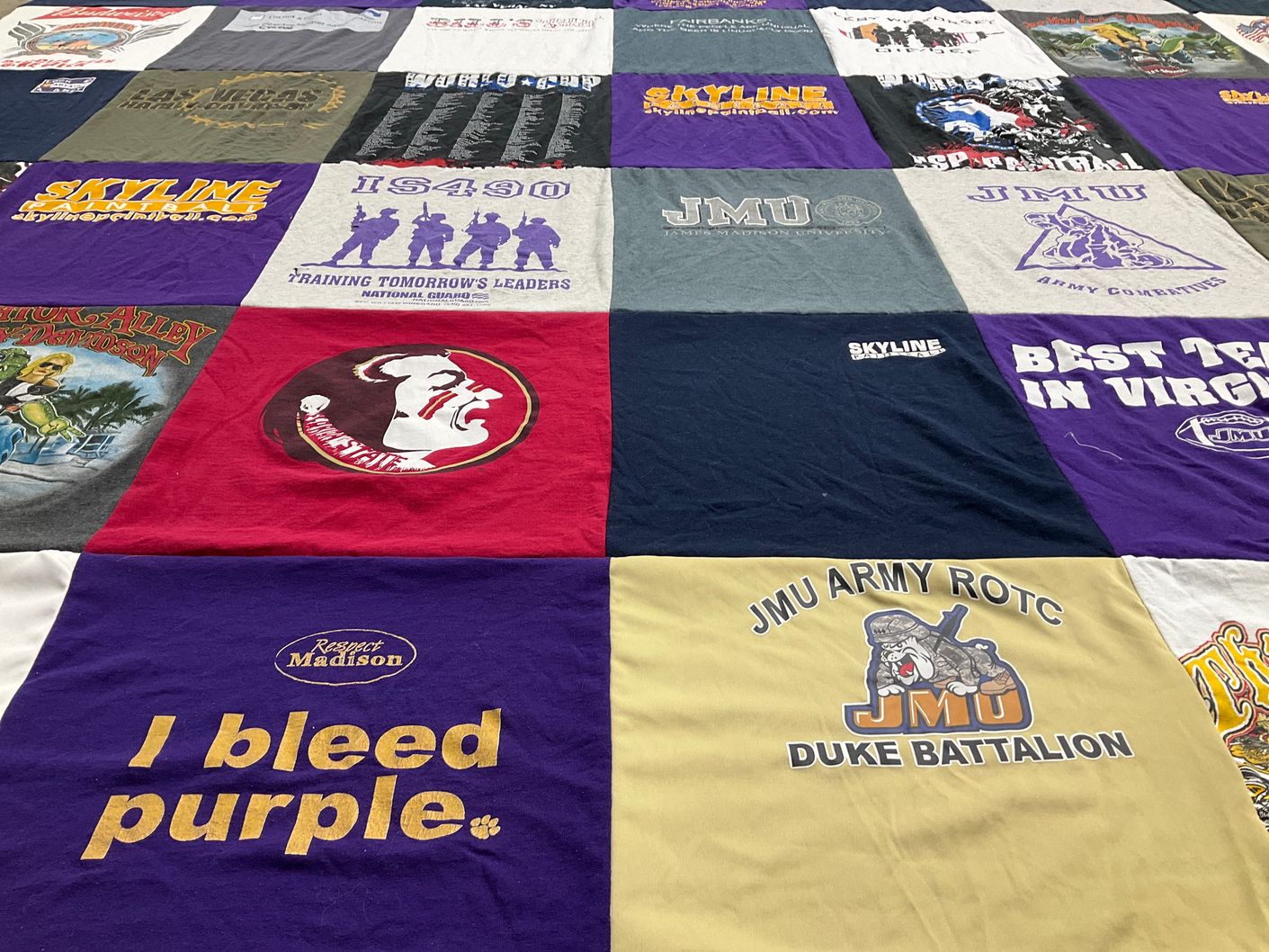 T-shirt quilt featuring james madison university, jmu army rotc by Gerald from AR