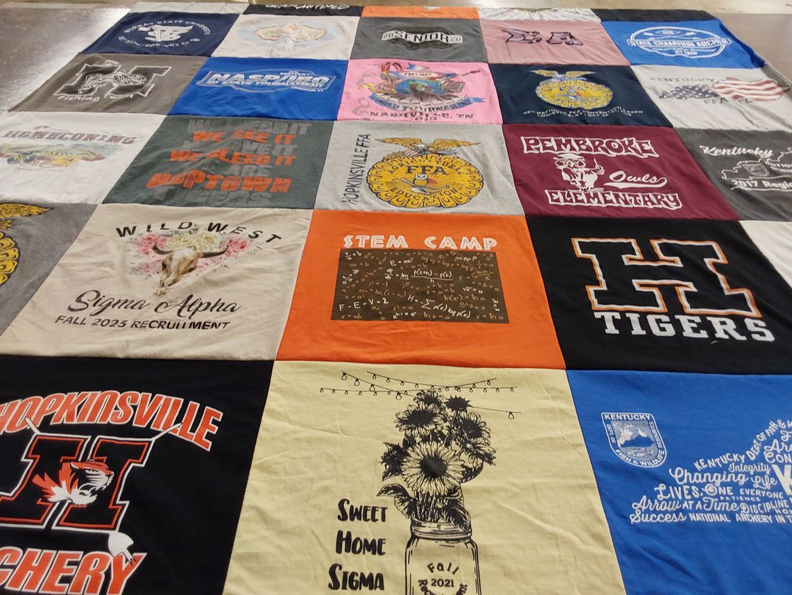 T-shirt quilt featuring hopkinsville tigers by Lanie from KY