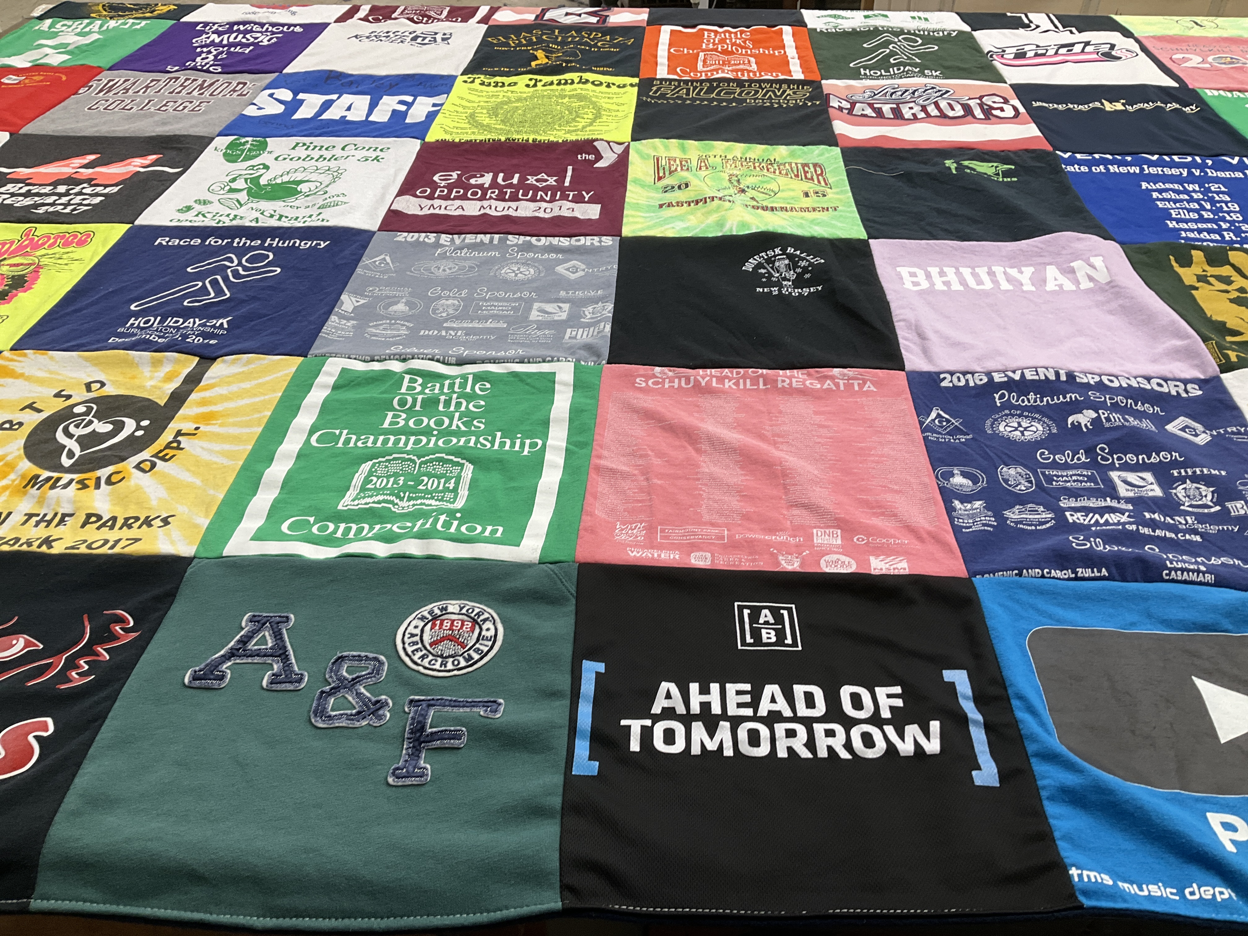 T-shirt quilt featuring patriots by Asha from NJ