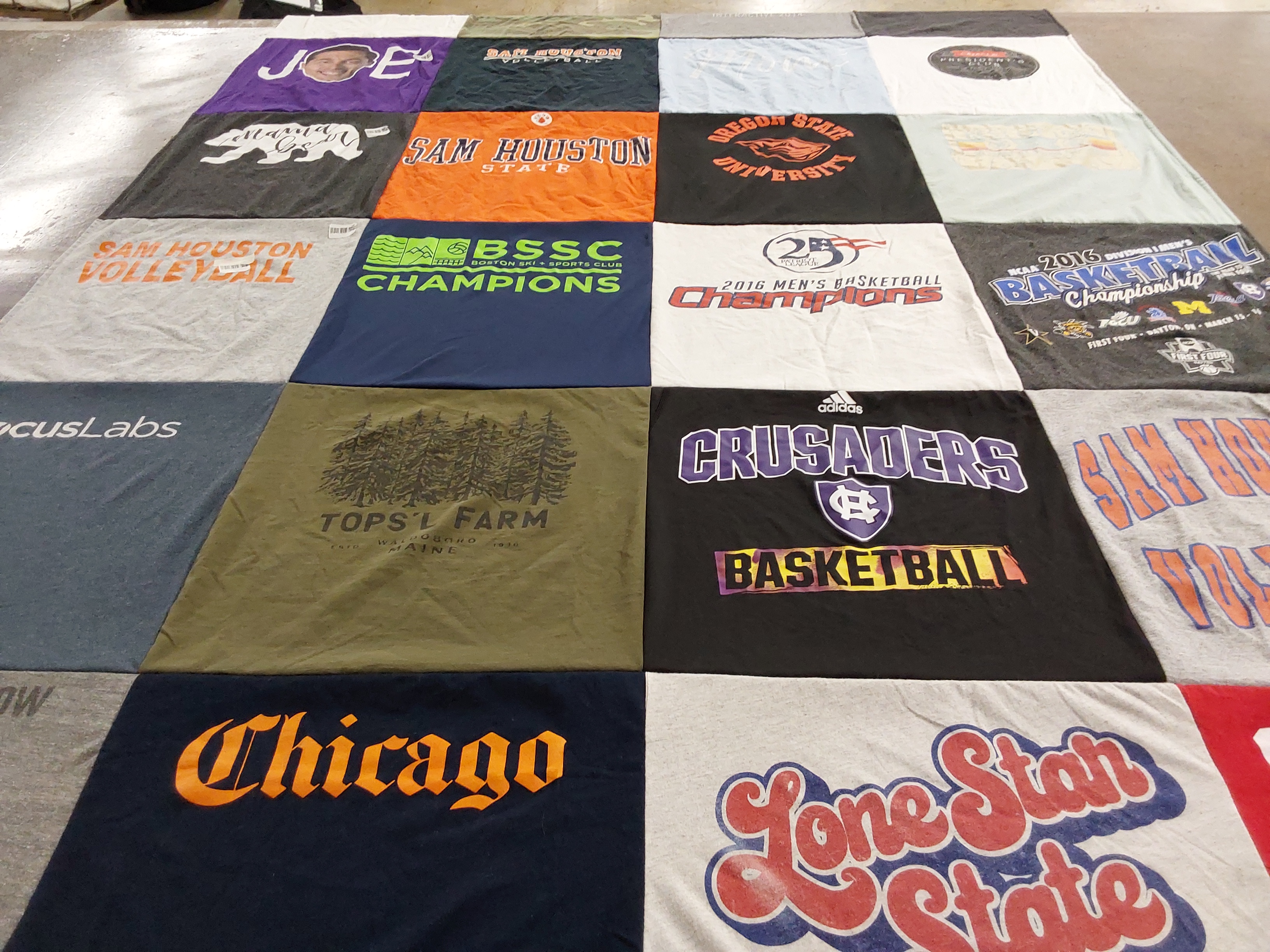 T-shirt quilt featuring crusaders basketball by Joe from IL