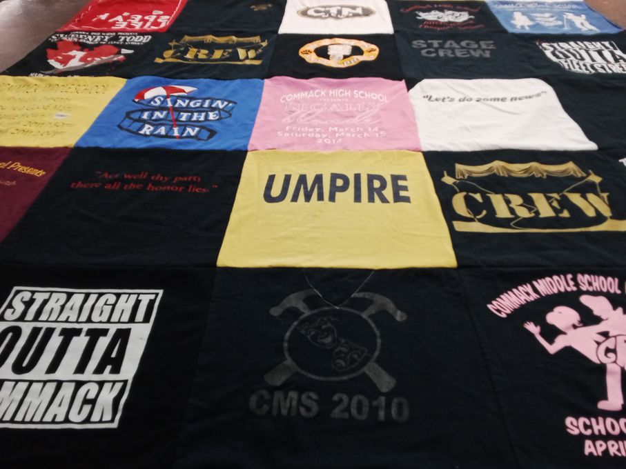T-shirt quilt from commack high school, commack middle school by Shelby from NY