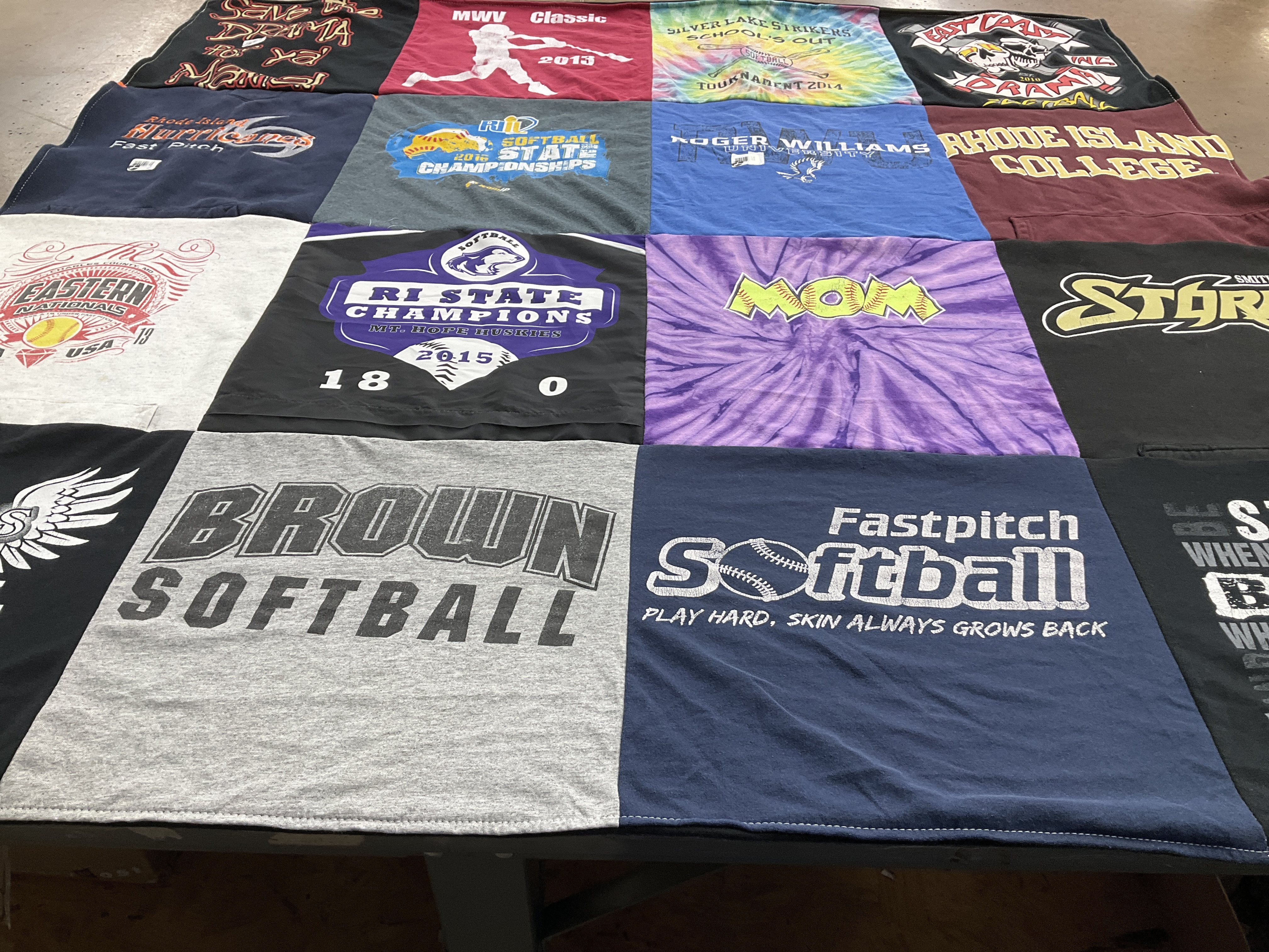 T-shirt quilt featuring mount hope huskies by Kim from TN