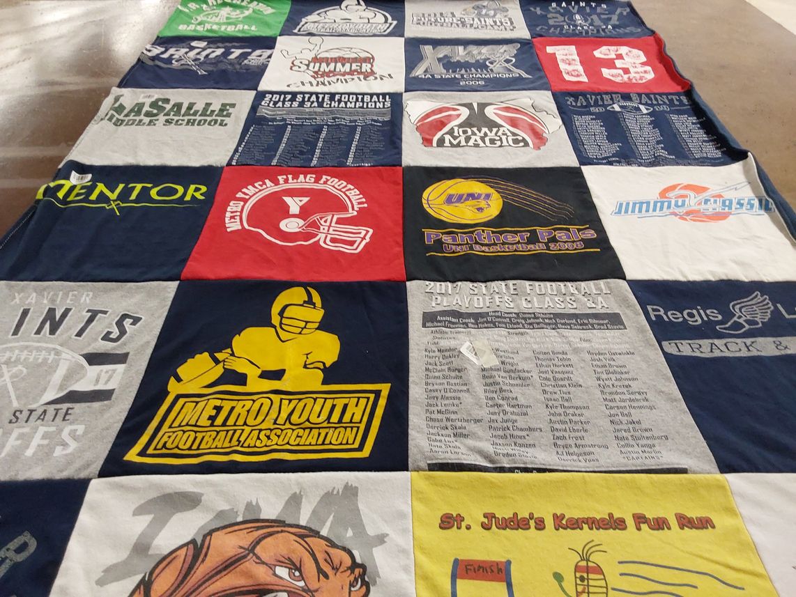 T-shirt quilt featuring xavier saints, iowa magic by Angi from IA