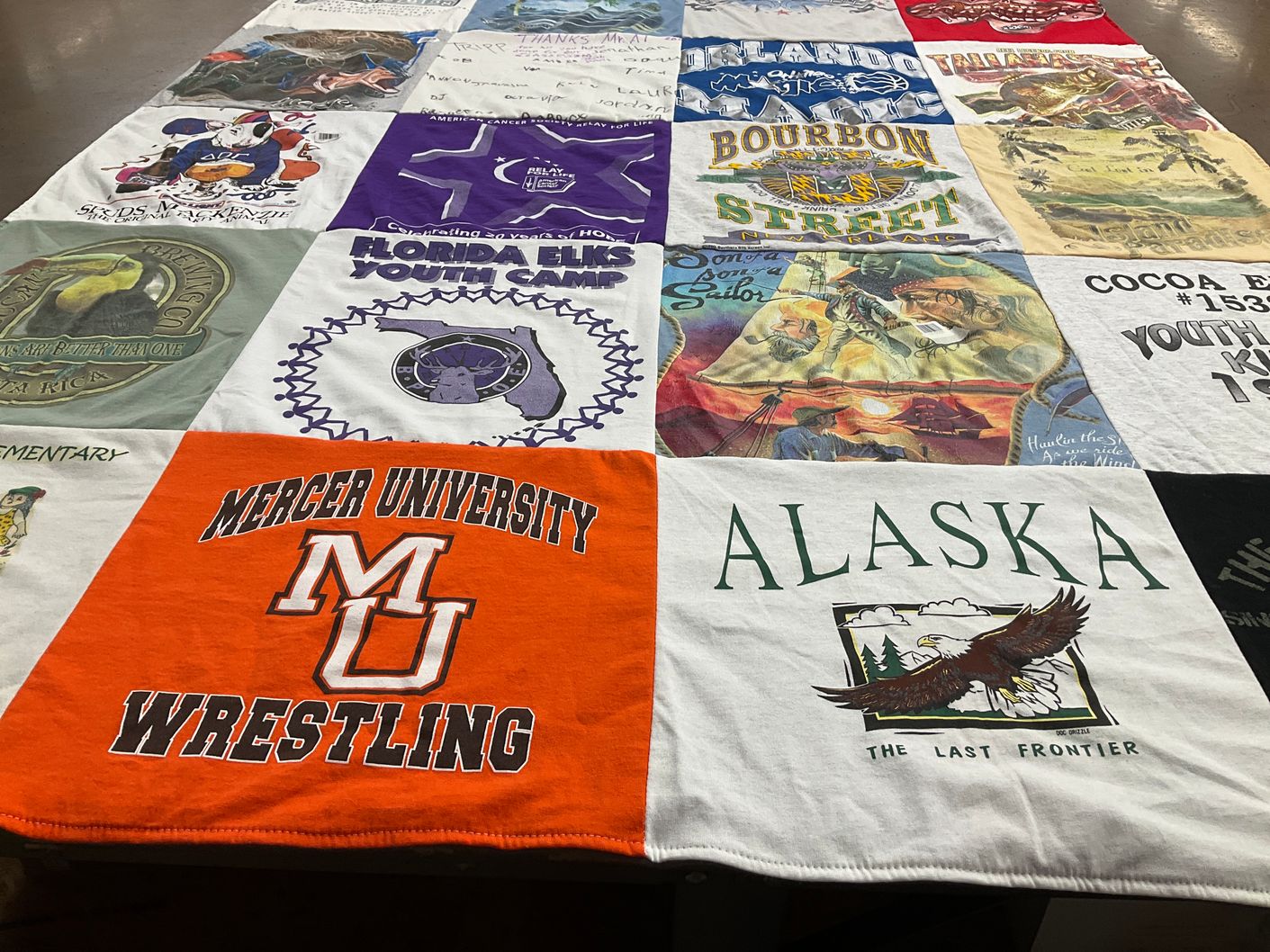 T-shirt quilt featuring mercer university wrestling by Amy from FL