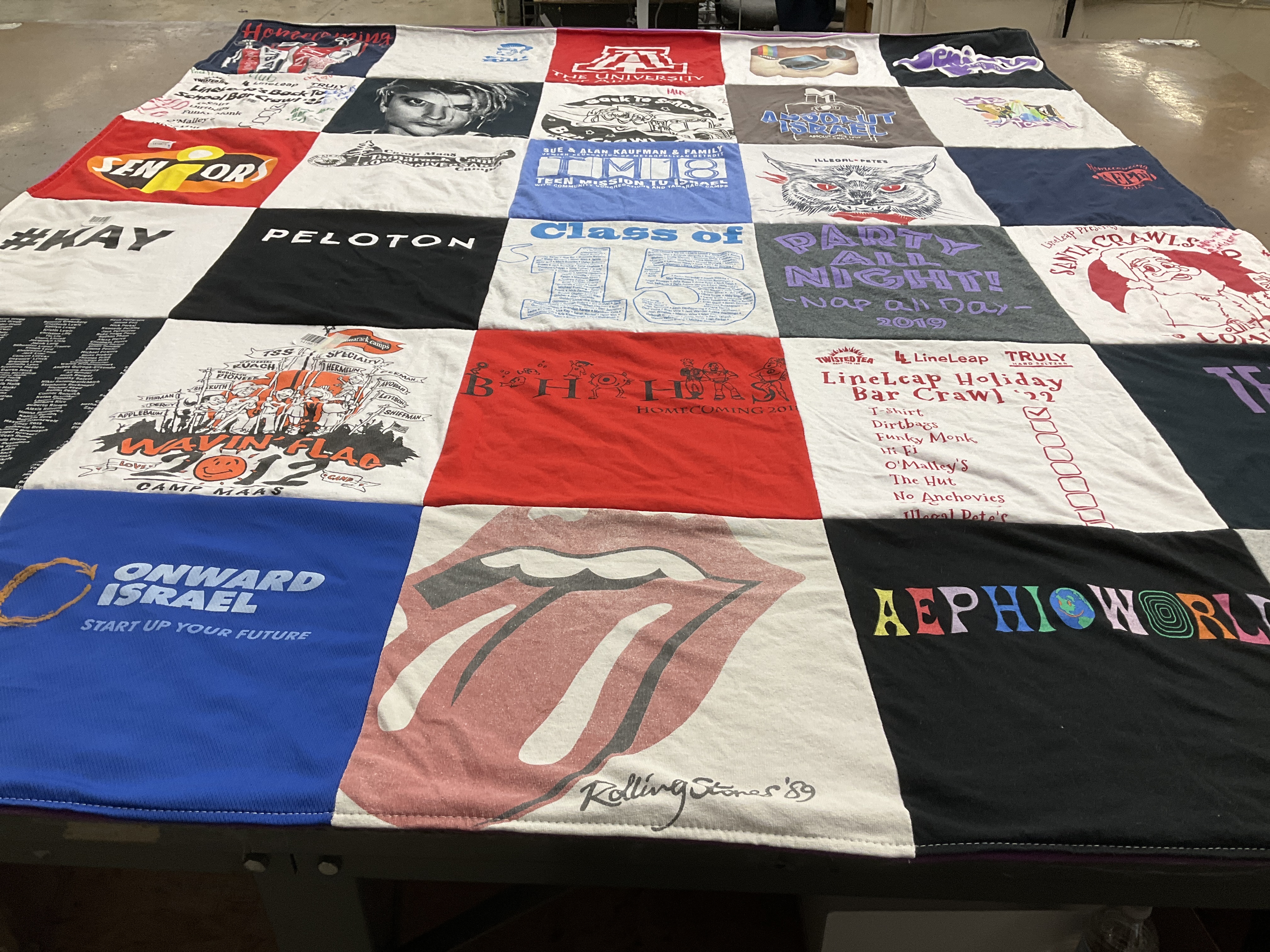 T-shirt quilt from class of 2015, class of 2018 by Renee from MI