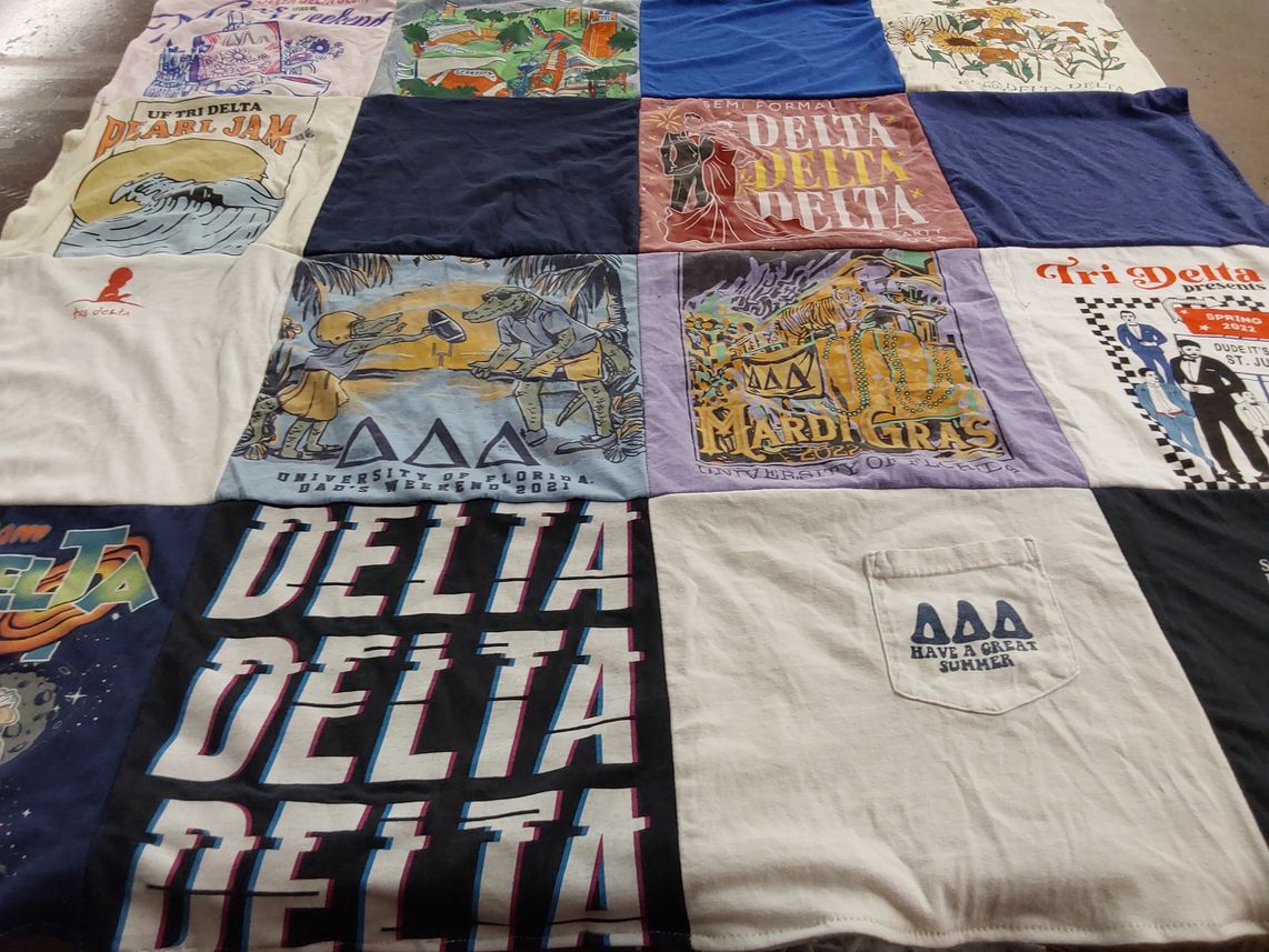 T-shirt quilt from university of florida by Camden from GA