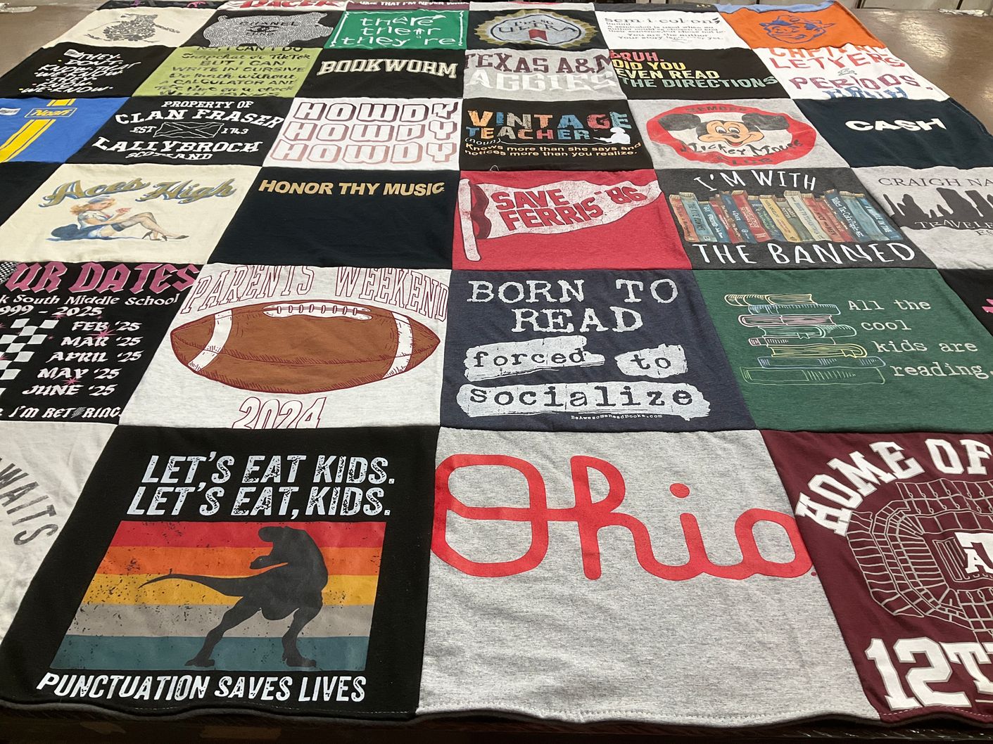 T-shirt quilt featuring texas a&m university by robyn from TX