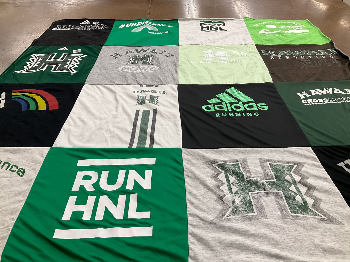 T-shirt quilt from university of hawaii by Timothy from HI