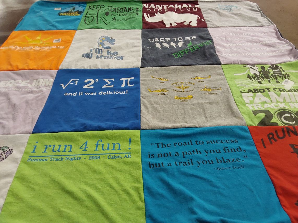 T-shirt quilt from cabot high school by Lisa from NC