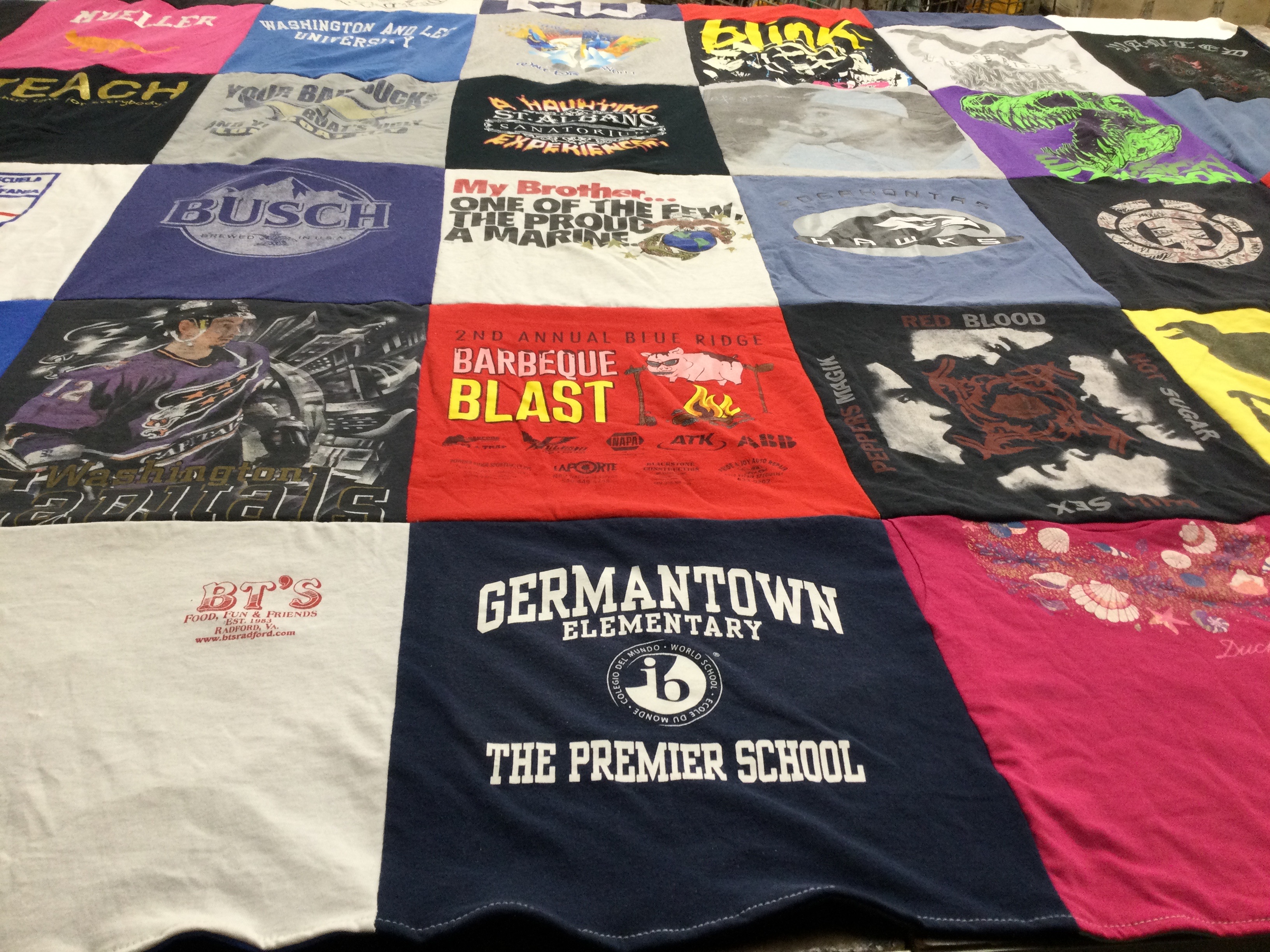 T-shirt quilt featuring washington capitals by Katie from MD