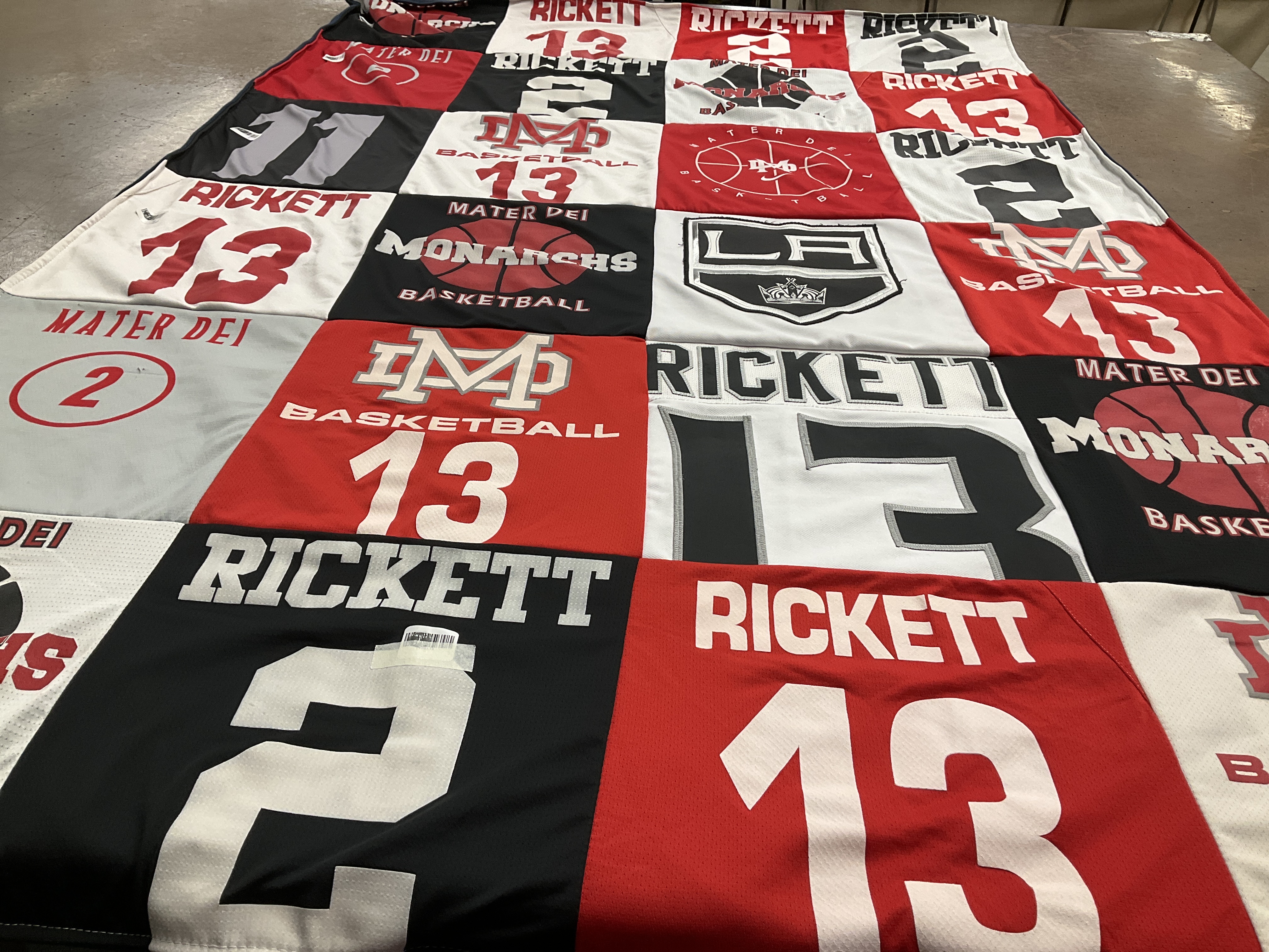 T-shirt quilt featuring mater dei basketball by Claudette from CA