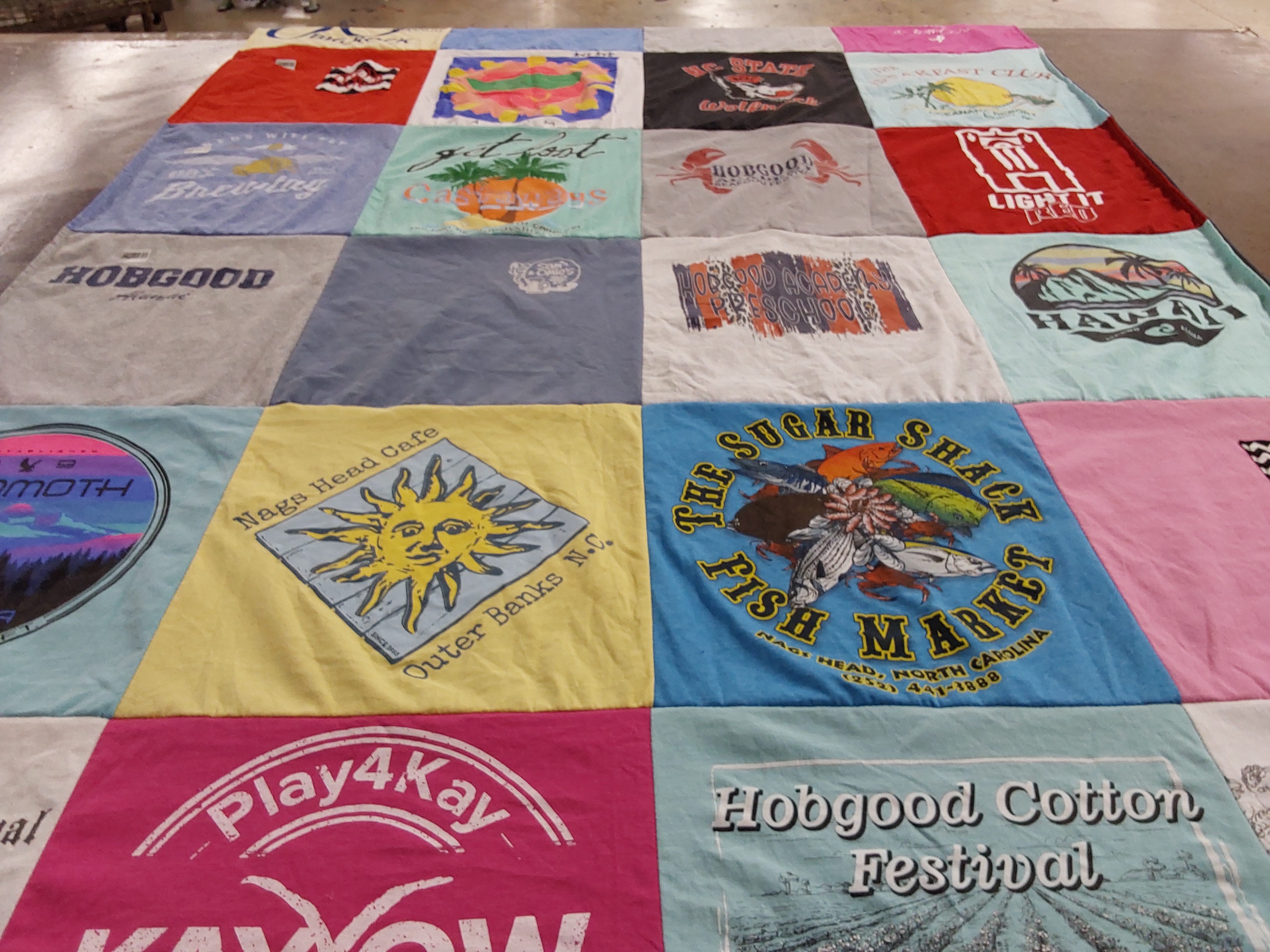 T-shirt quilt featuring north carolina state wolfpack by Julie from NC