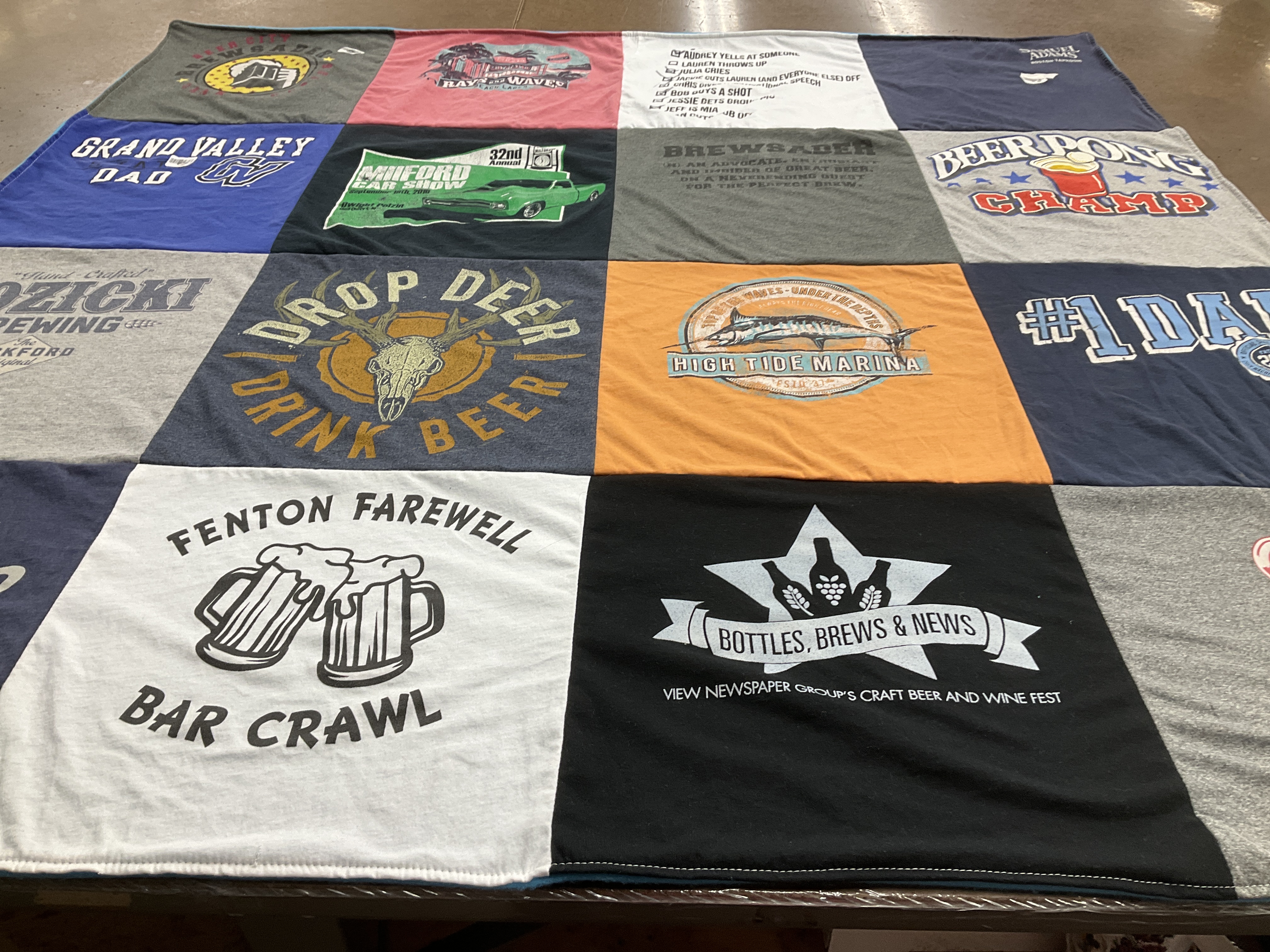 T-shirt quilt from grand valley state university by Joan from MI