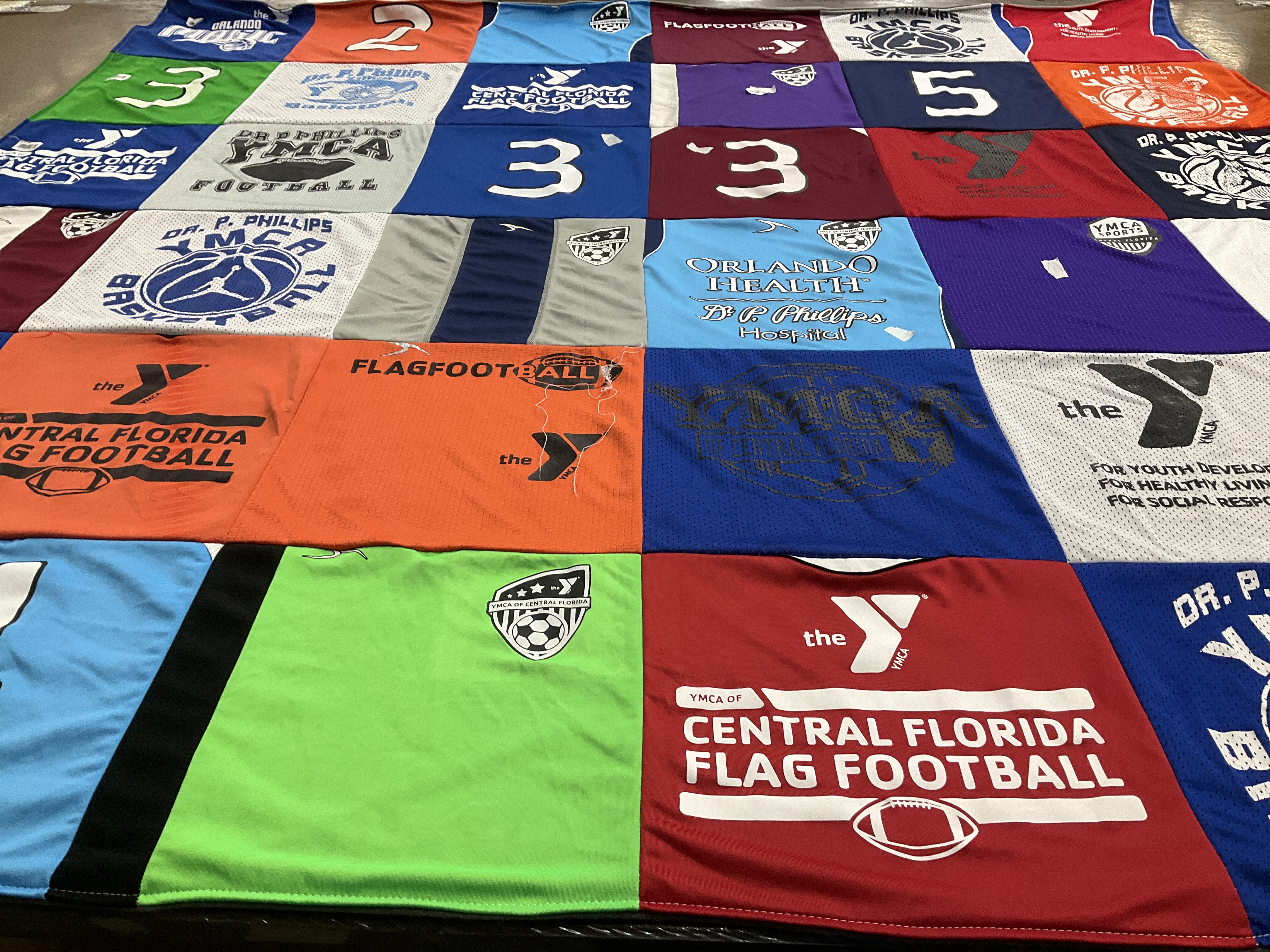 T-shirt quilt from dr. phillips high school by Jeannette from FL