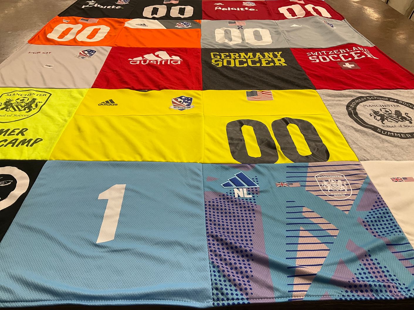 T-shirt quilt from manchester school of soccer by Amber from TX