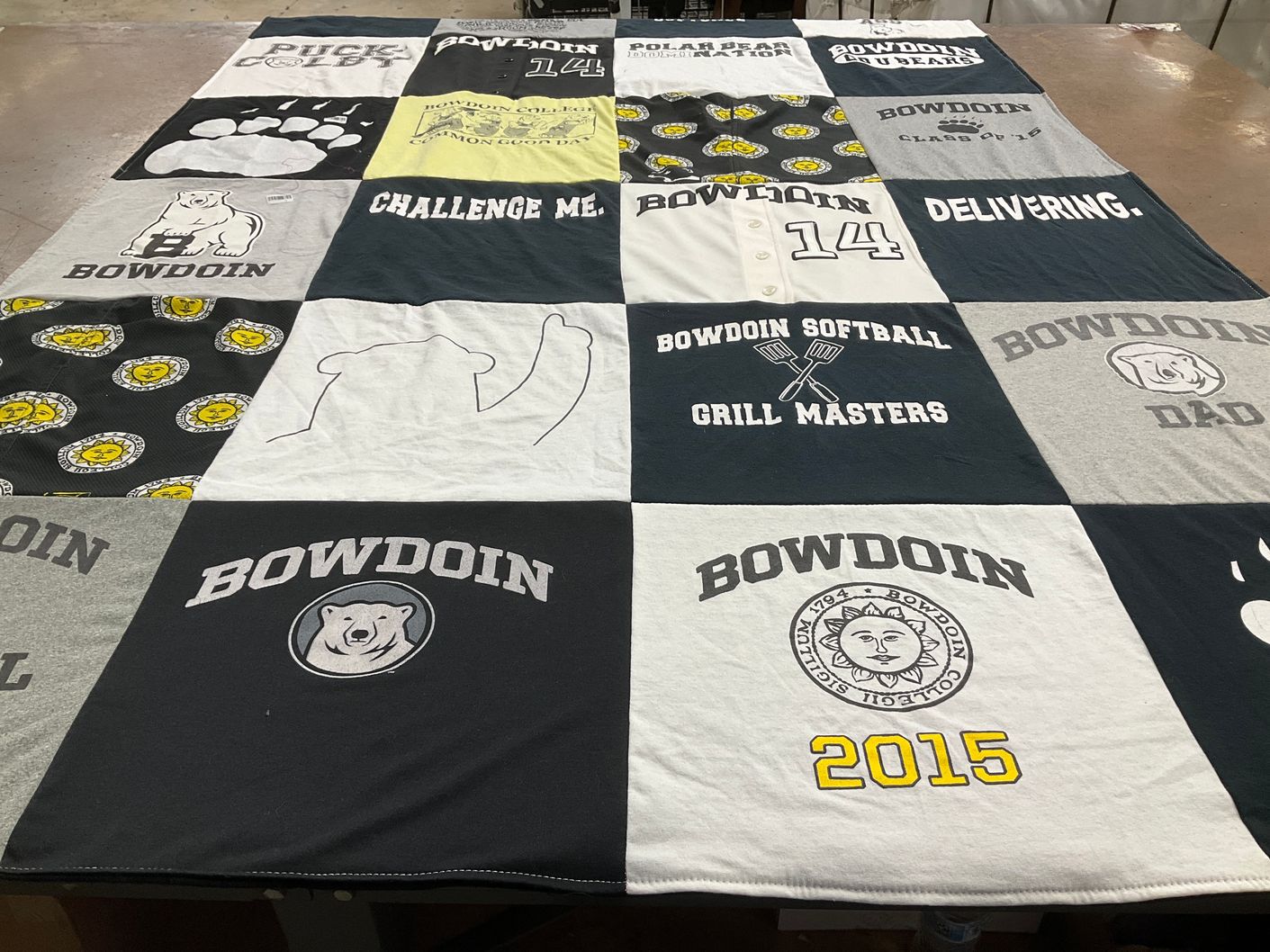 T-shirt quilt from bowdoin college by Cielle from NC