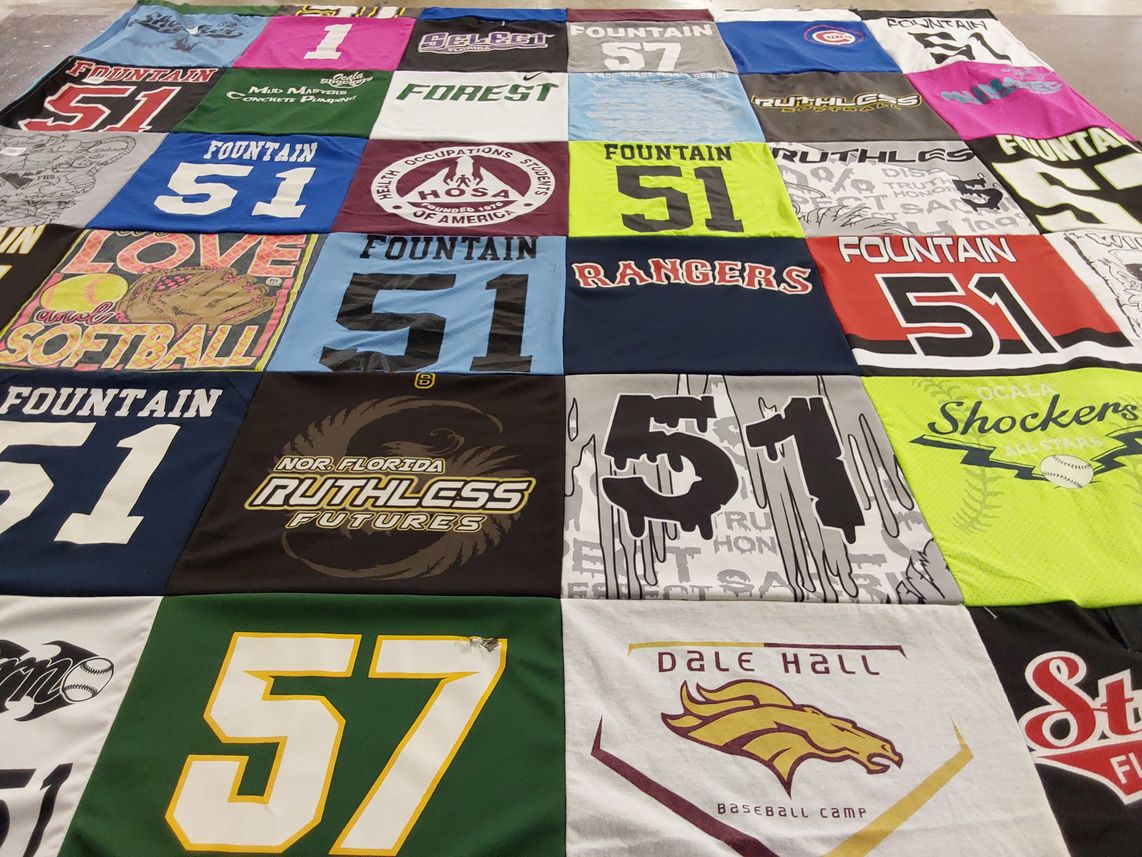 T-shirt quilt featuring nor florida ruthless futures, ocala shockers all stars by Victoria from FL