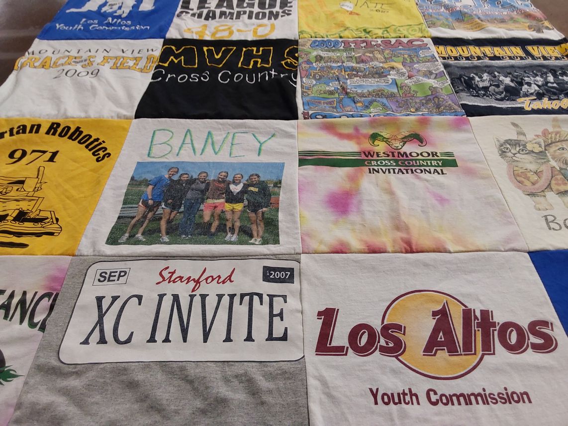 T-shirt quilt featuring mountain view cross country, westmoor cross country by Oliwia from MD