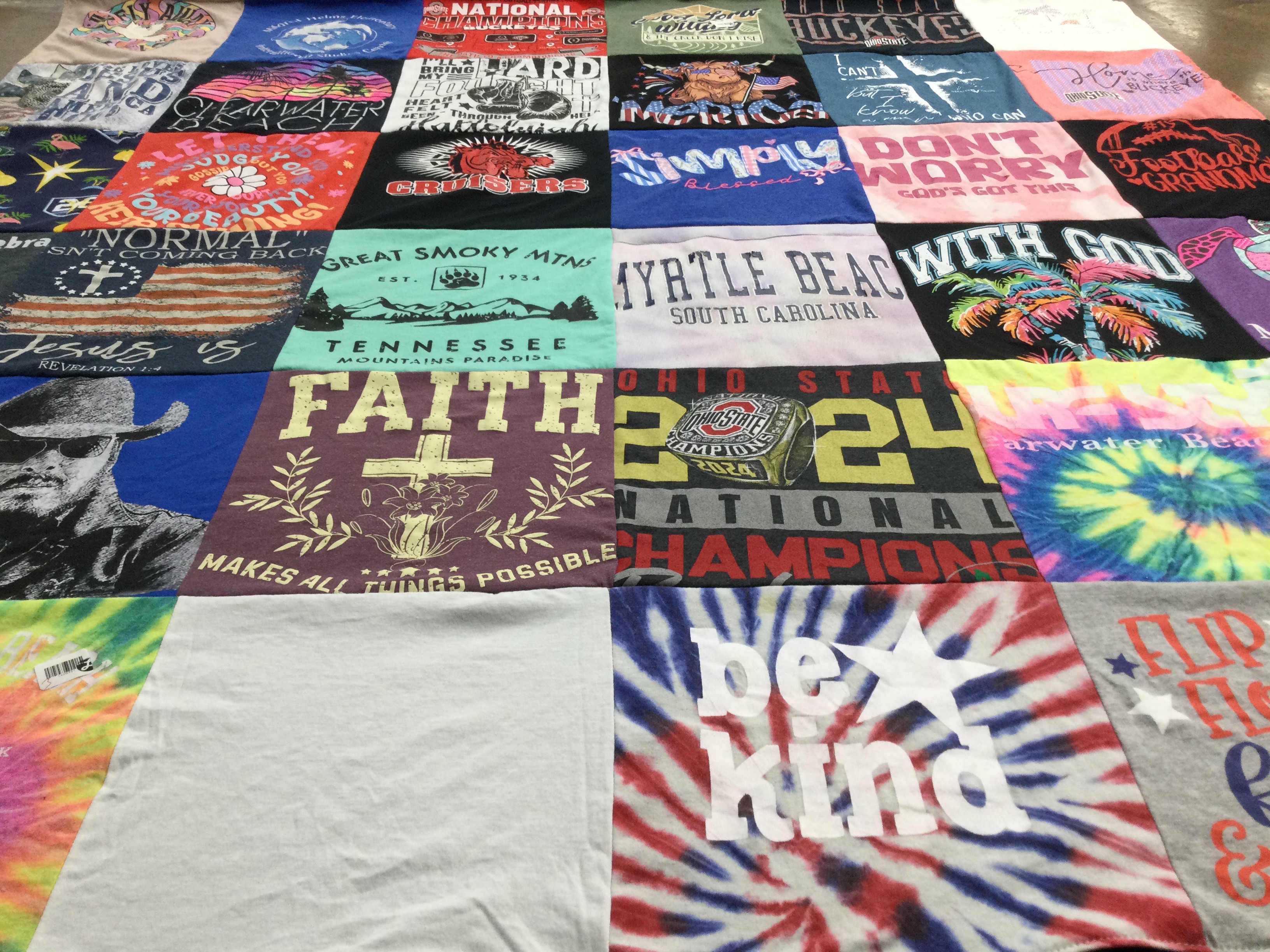 T-shirt quilt from ohio state university by Cindy from OH