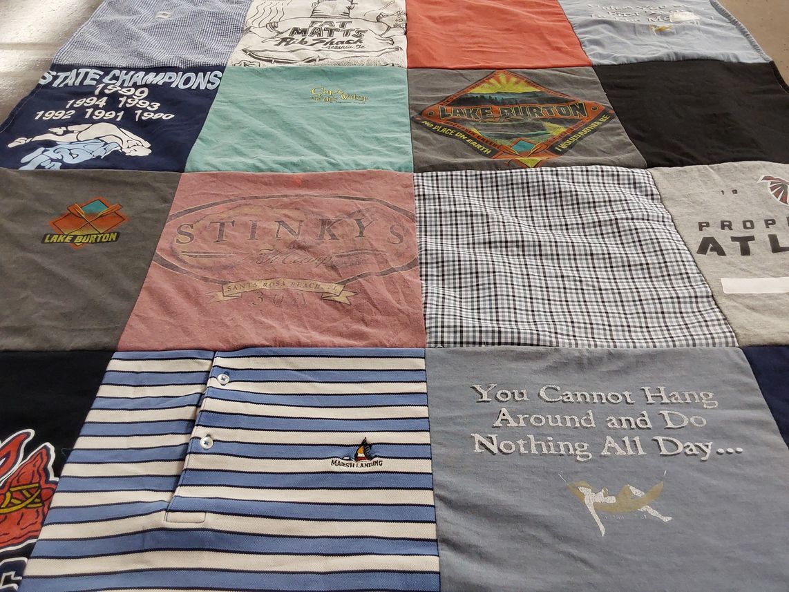 T-shirt quilt featuring atlanta falcons by elizabeth from GA
