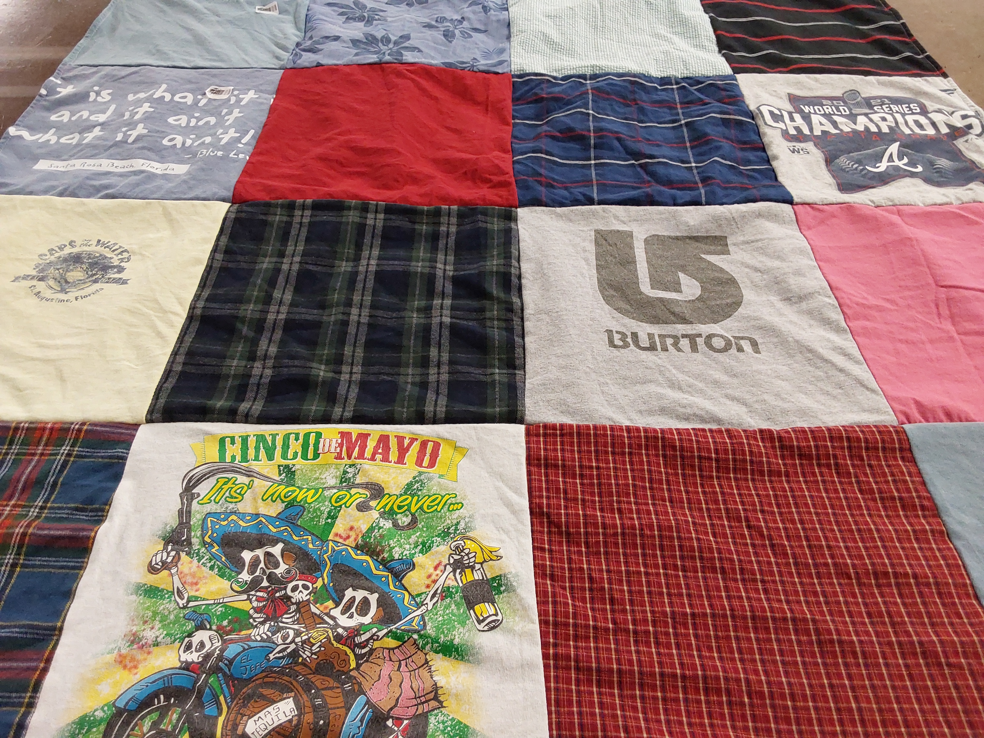 T-shirt quilt featuring atlanta braves by elizabeth from GA