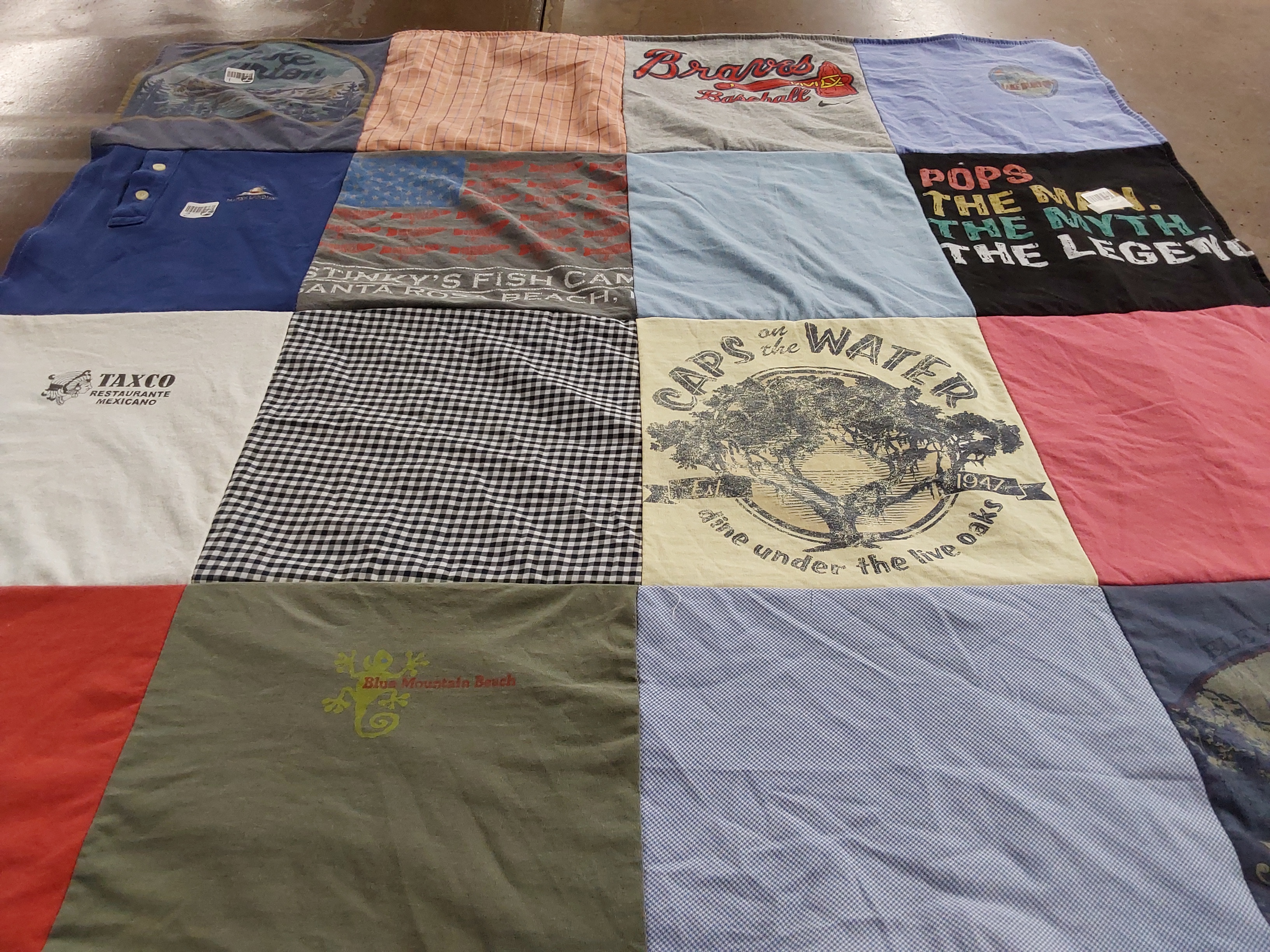 T-shirt quilt featuring braves baseball by elizabeth from GA