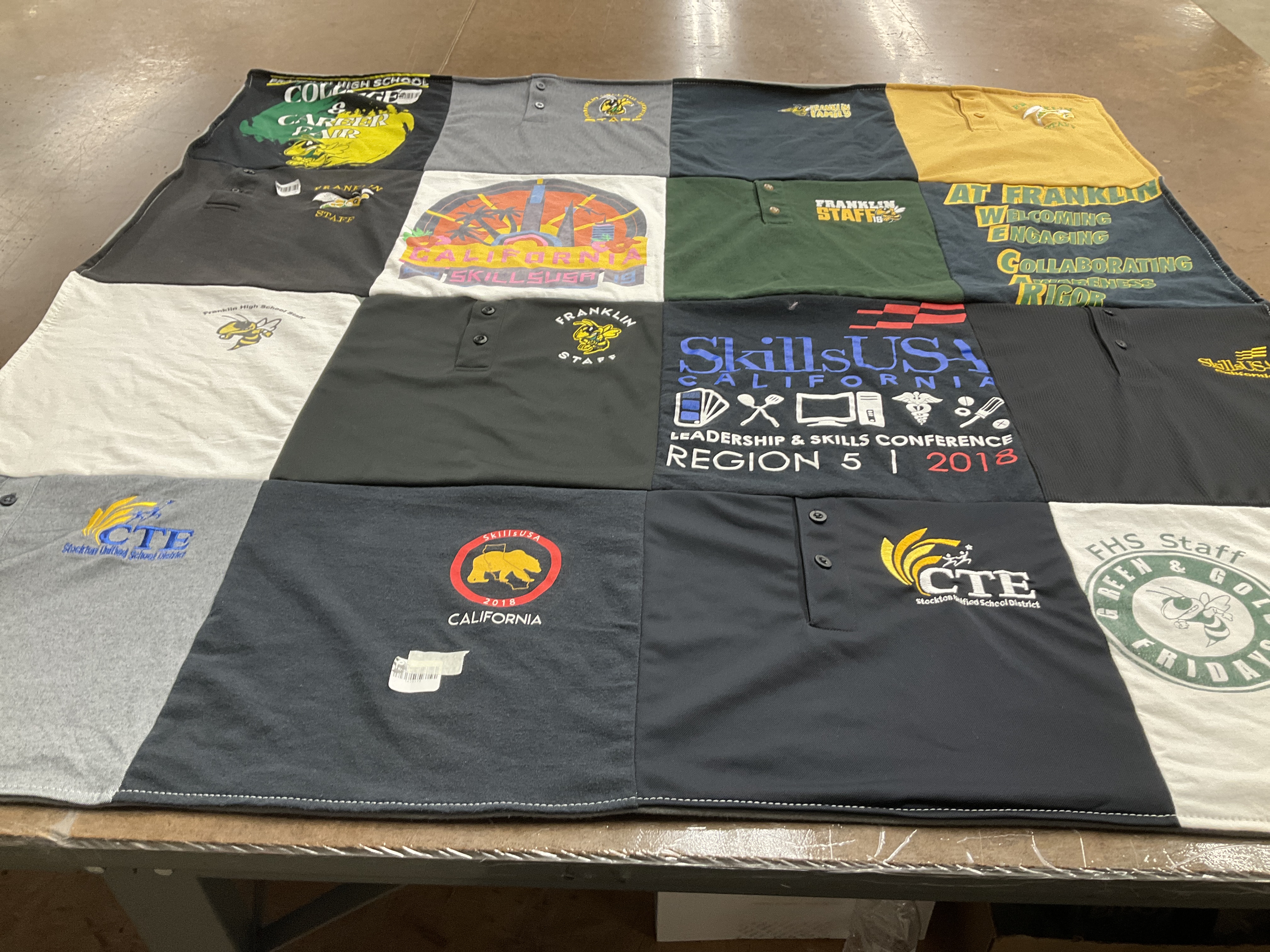 T-shirt quilt from franklin high school by Kelly from CA