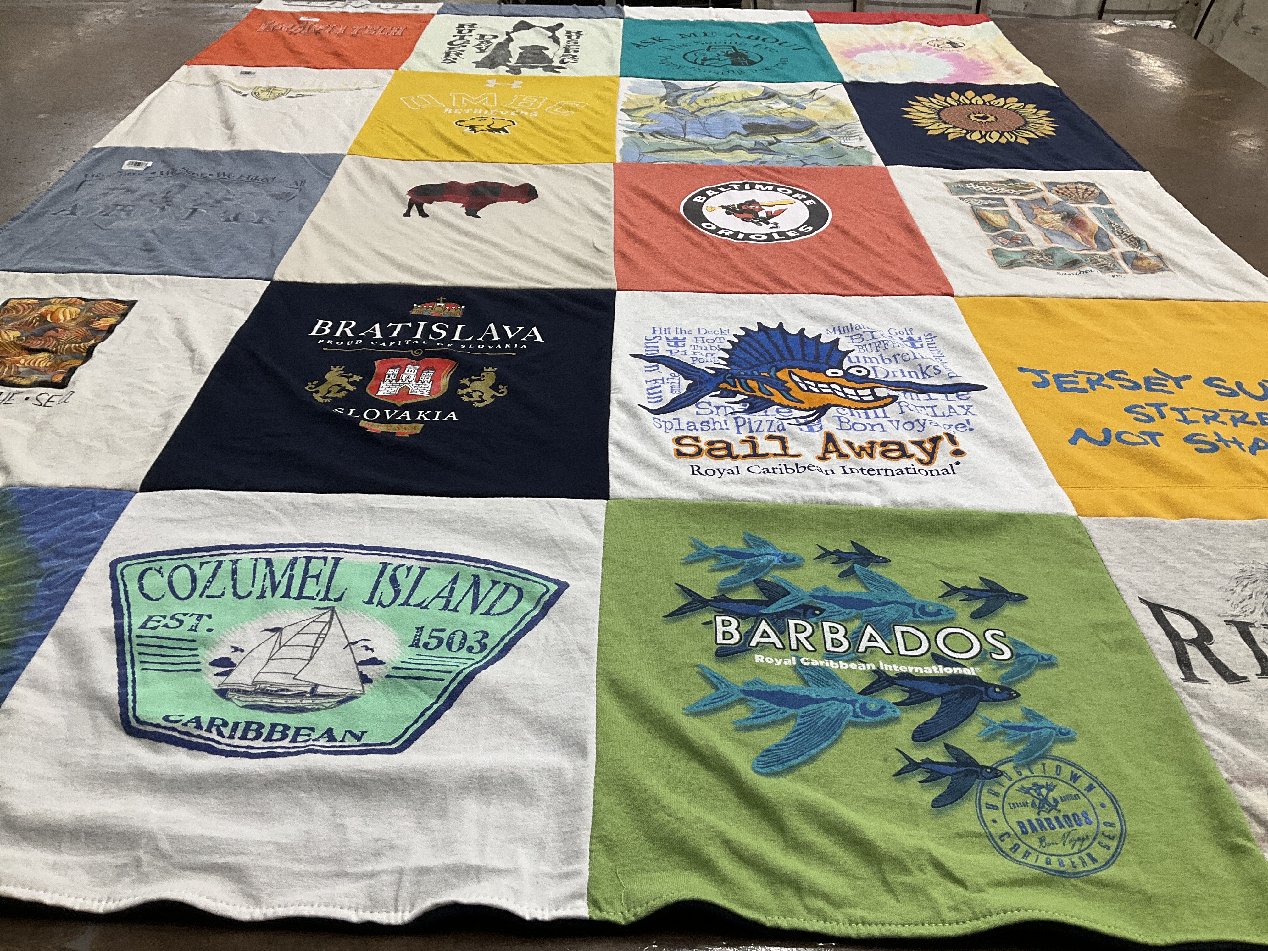 T-shirt quilt featuring baltimore sports by Thomas from NJ