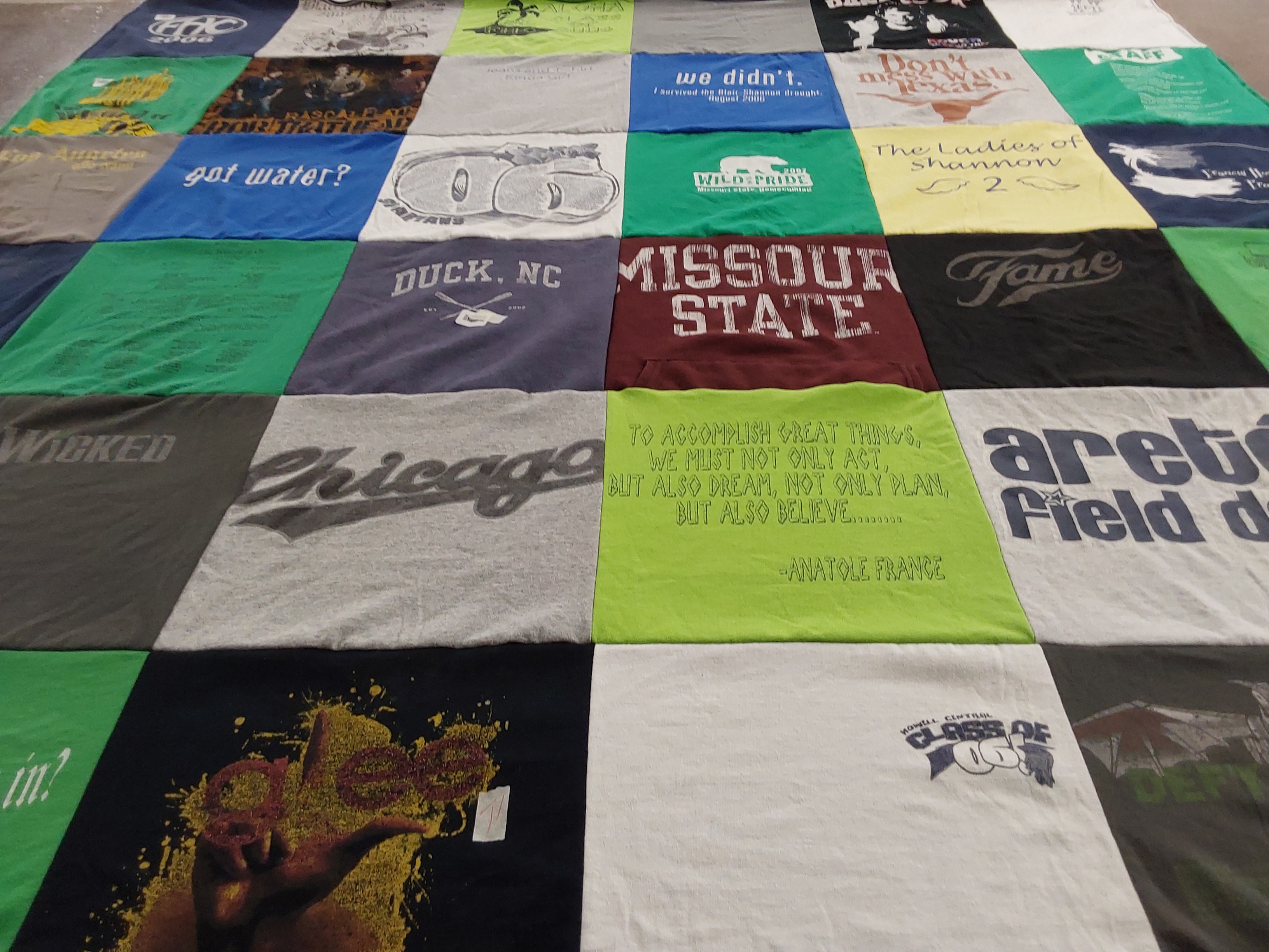 T-shirt quilt from missouri state university by Alyson from MO