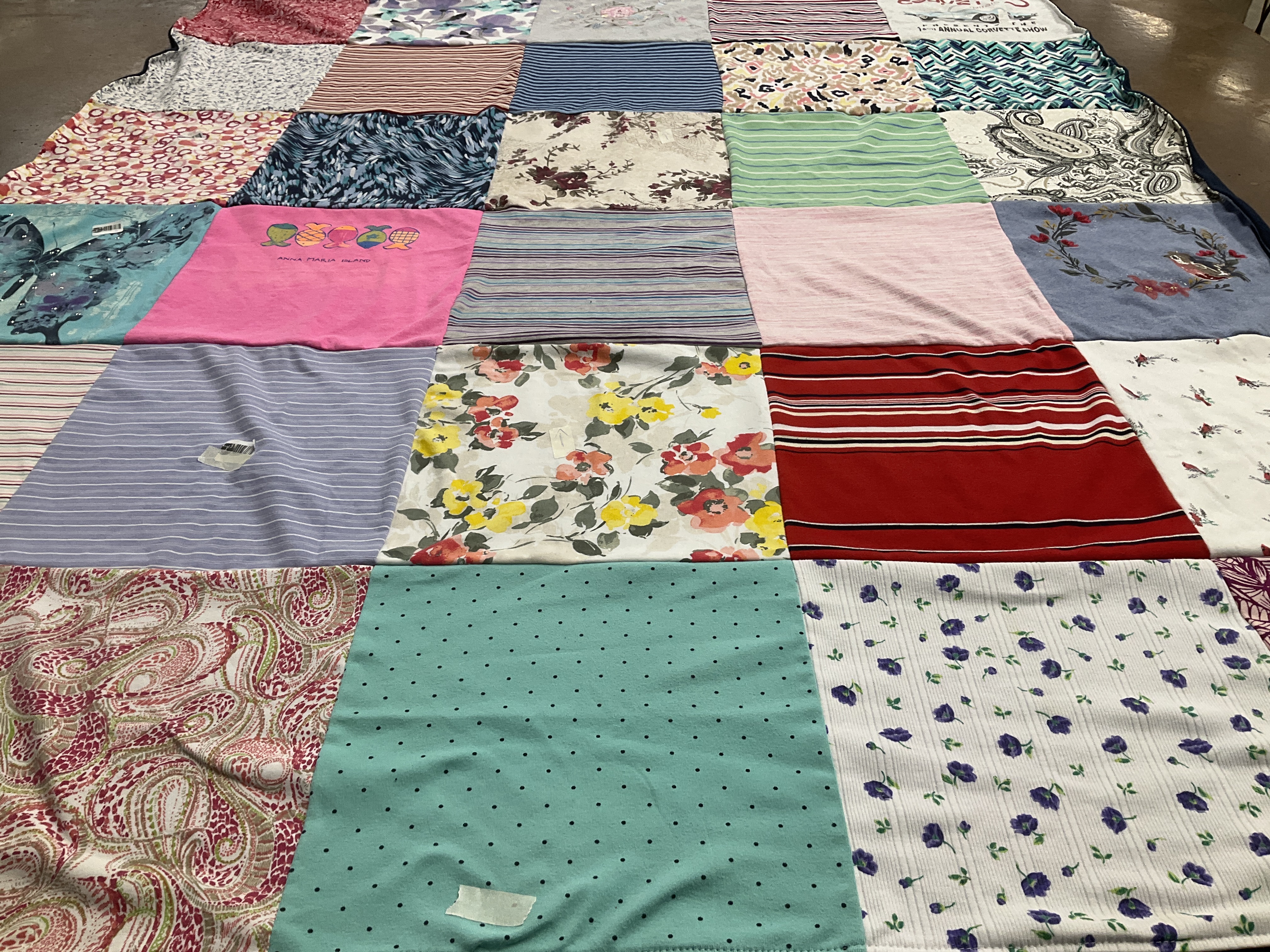 T-shirt quilt with crafting, sewing themes by Jennifer from NC